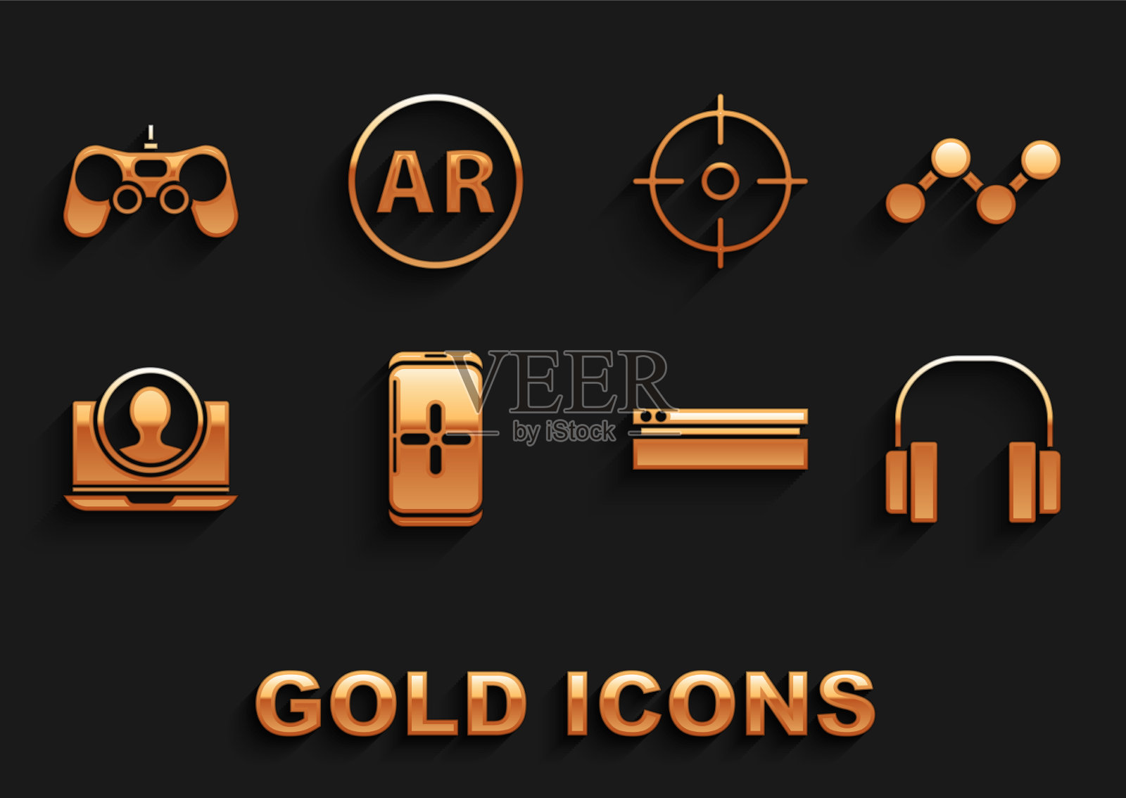 设置智能手机，玩游戏分享图标素材