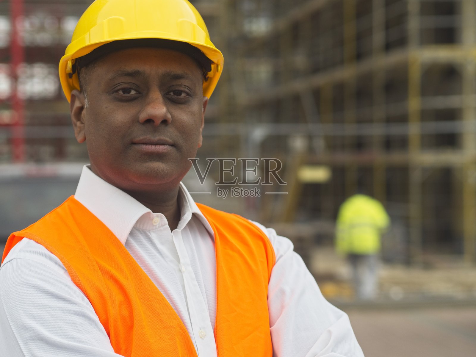 印度工程师,肖像照片摄影图片