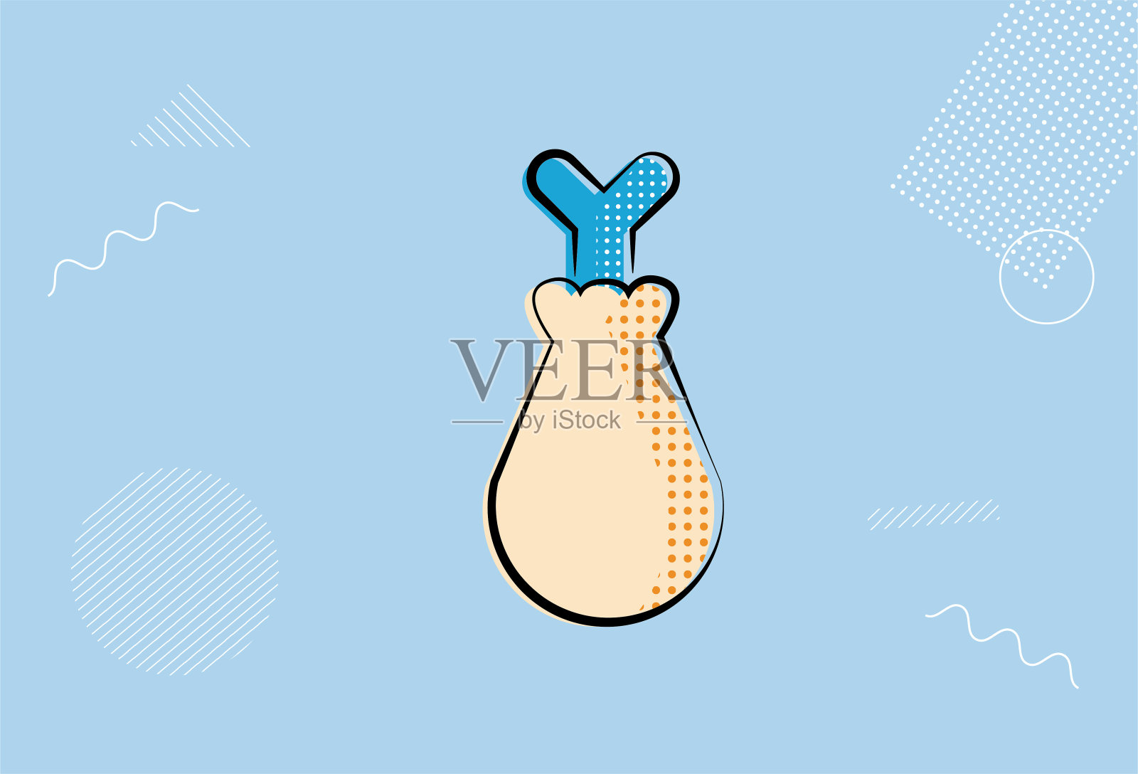 鸡腿图标插图。插画图片素材