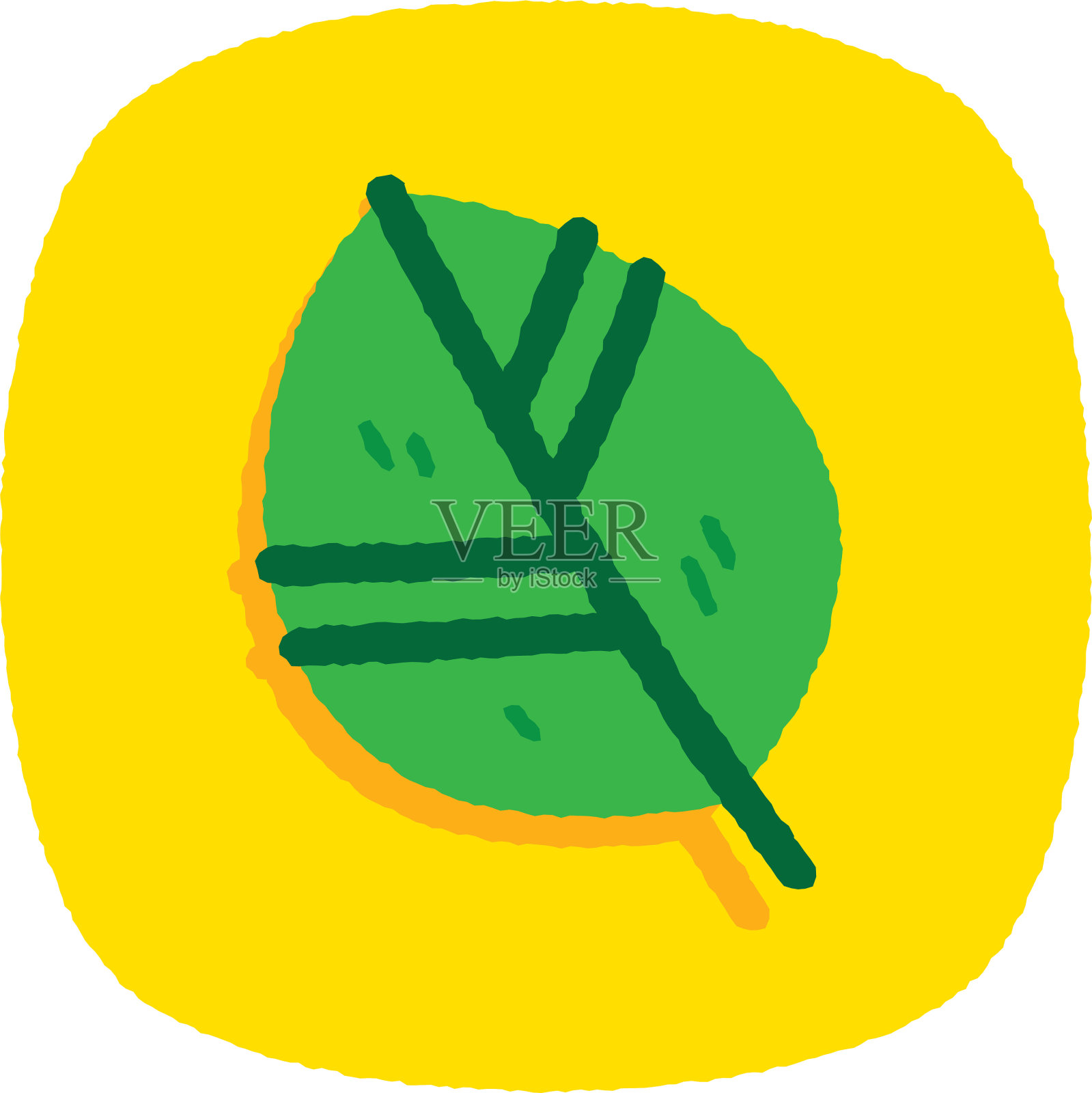 叶子涂鸦4插画图片素材