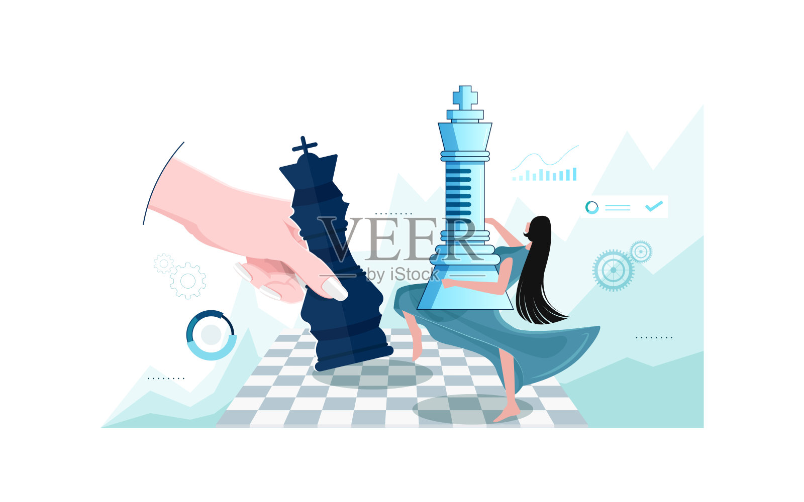 商业概念的计划和战略插画图片素材