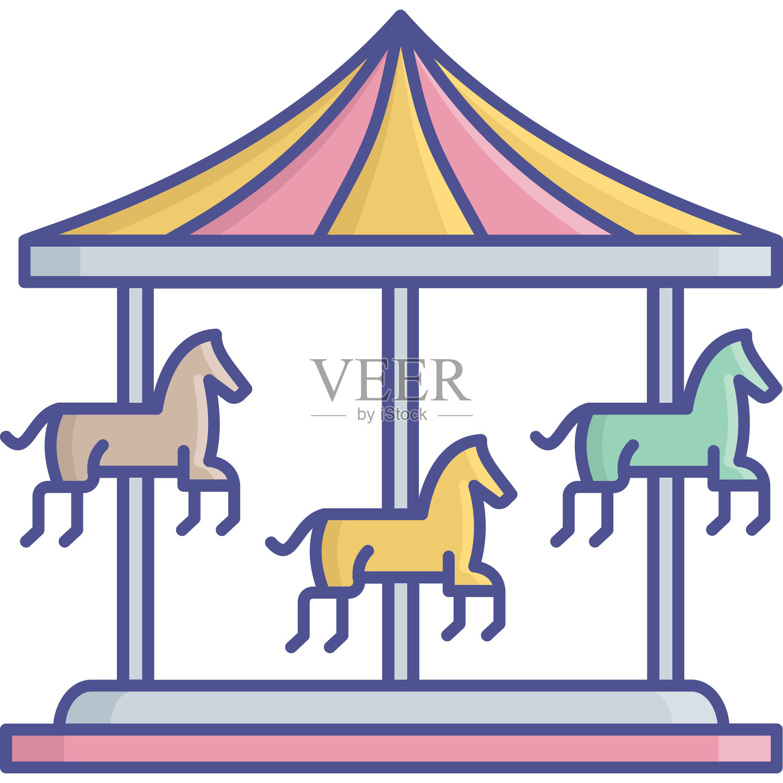 公平骑隔离矢量图标，可以很容易地修改或编辑插画图片素材