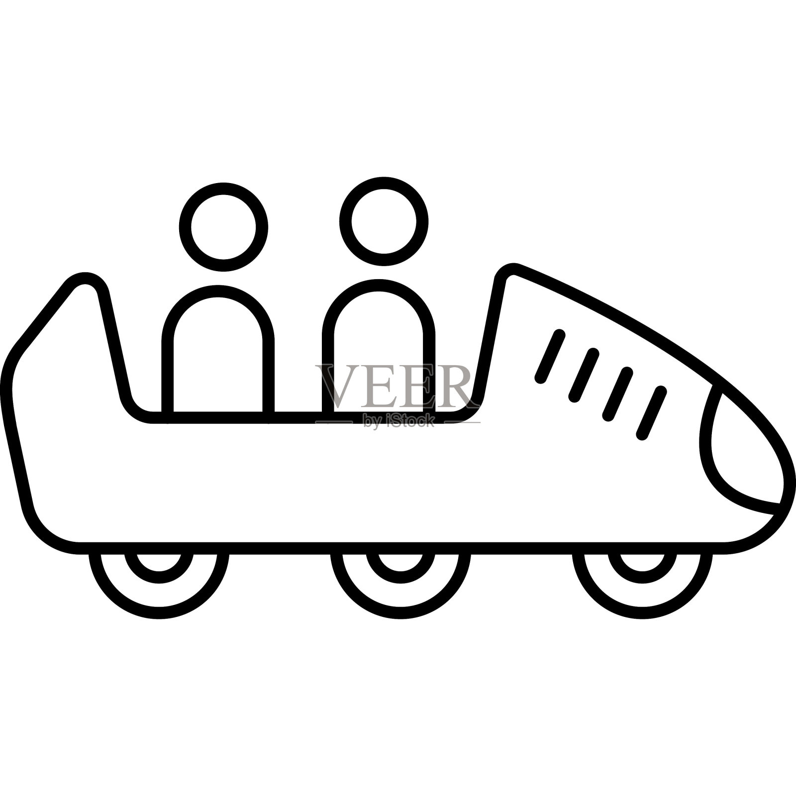 游乐园隔离矢量图标，可以很容易地修改或编辑插画图片素材