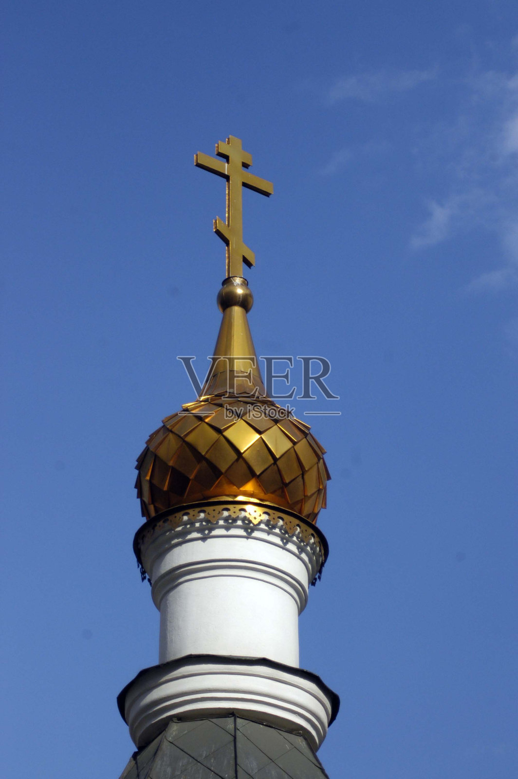 俄罗斯东正教教堂的洋葱形圆顶照片摄影图片