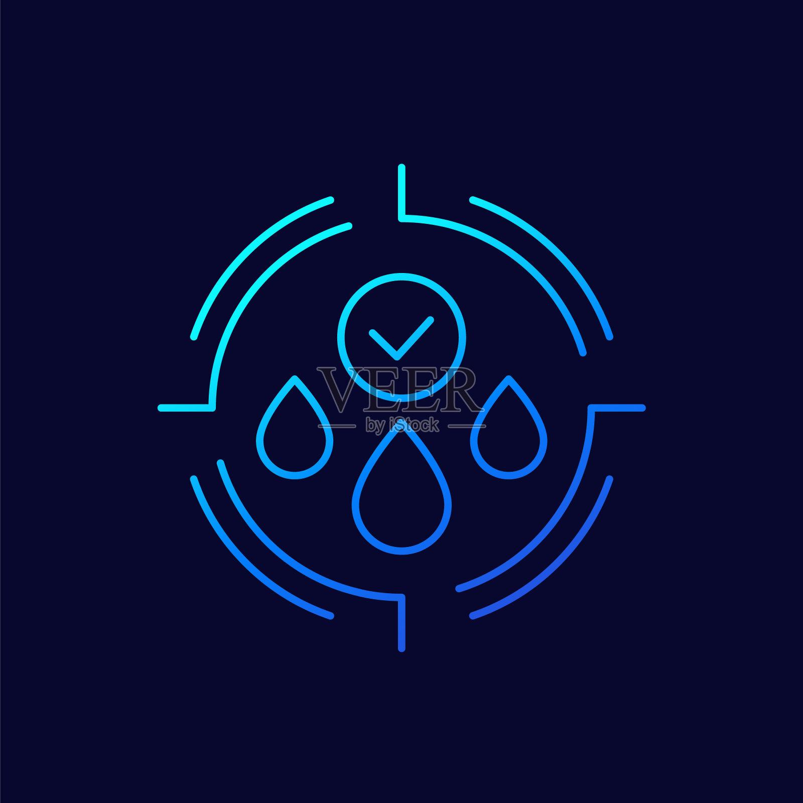 健身，健康，健身房时尚图标上的圆圈插画图片素材