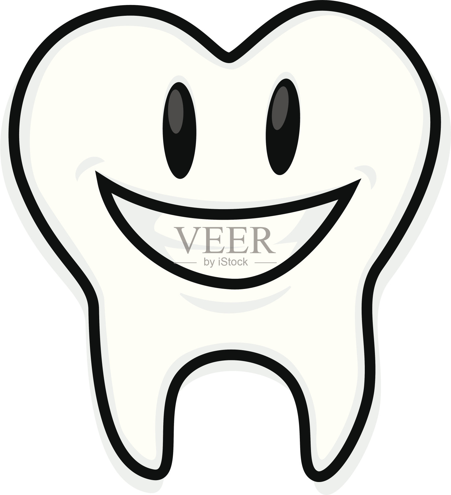 微笑的牙齿插画图片素材