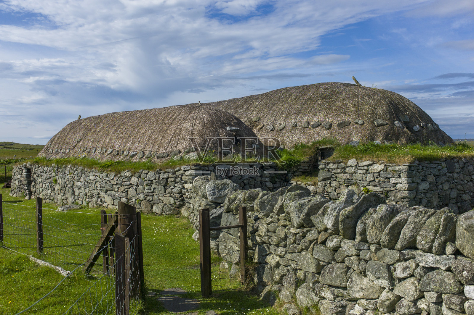 刘易斯黑屋，刘易斯岛，外赫布里底群岛，苏格兰。照片摄影图片