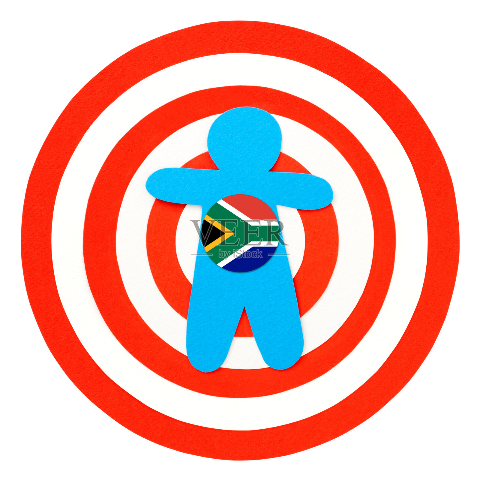 目标南非男孩插画图片素材