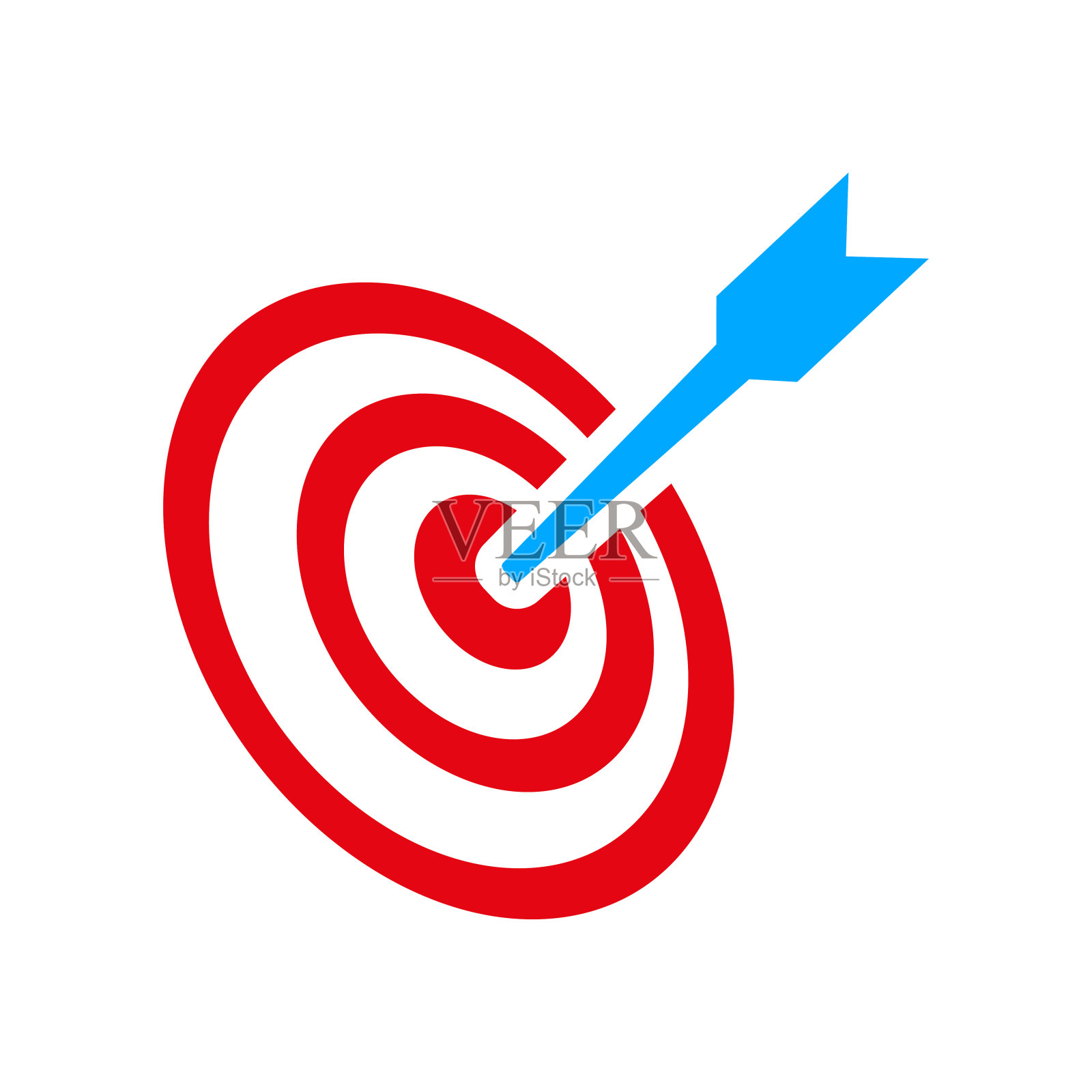 目标图标带有飞镖，策略，上有背景。插画图片素材