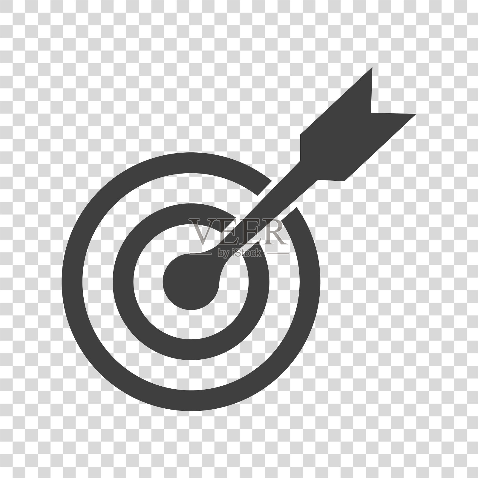 透明背景上的目标图标。插画图片素材