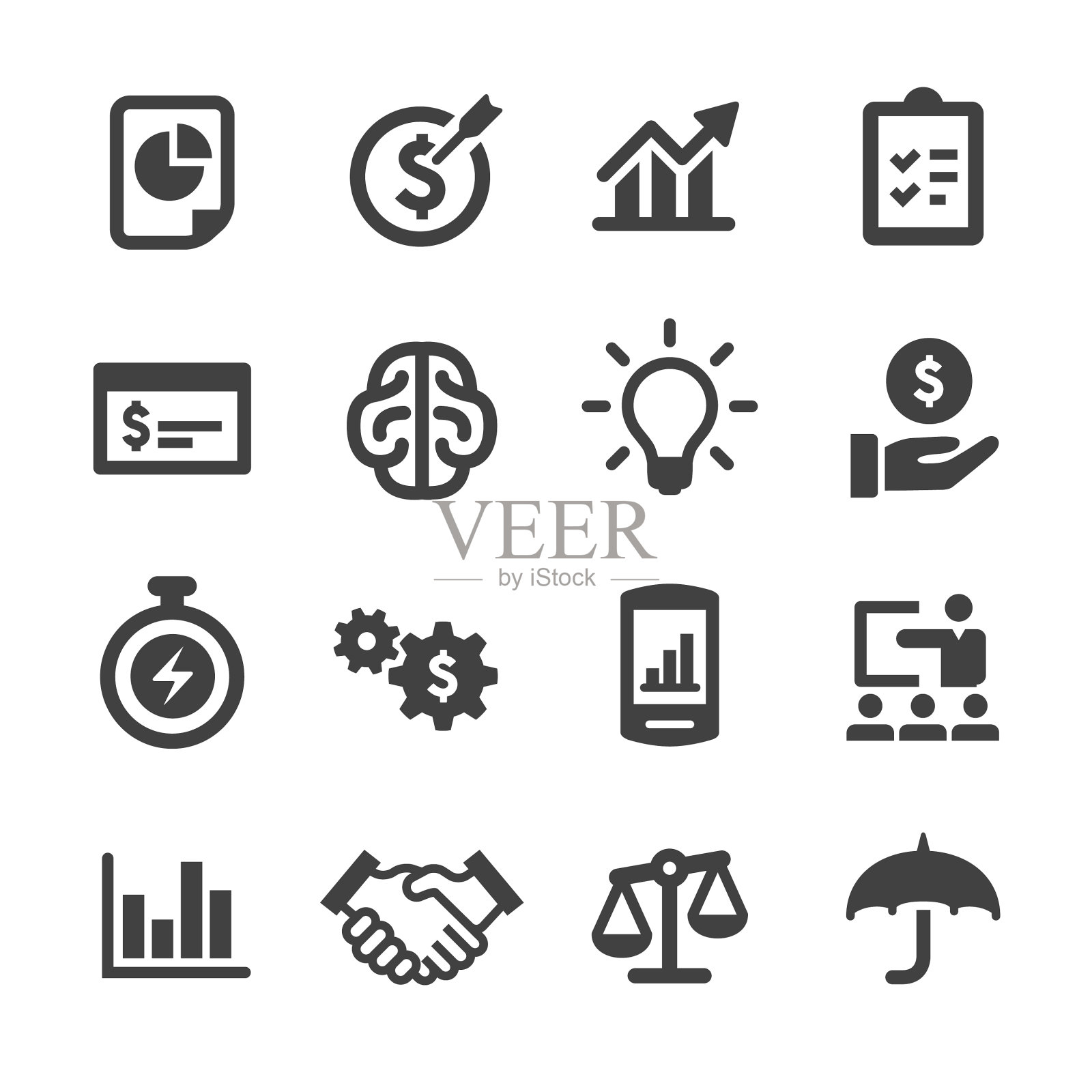 金融和商业图标-顶点系列图标素材