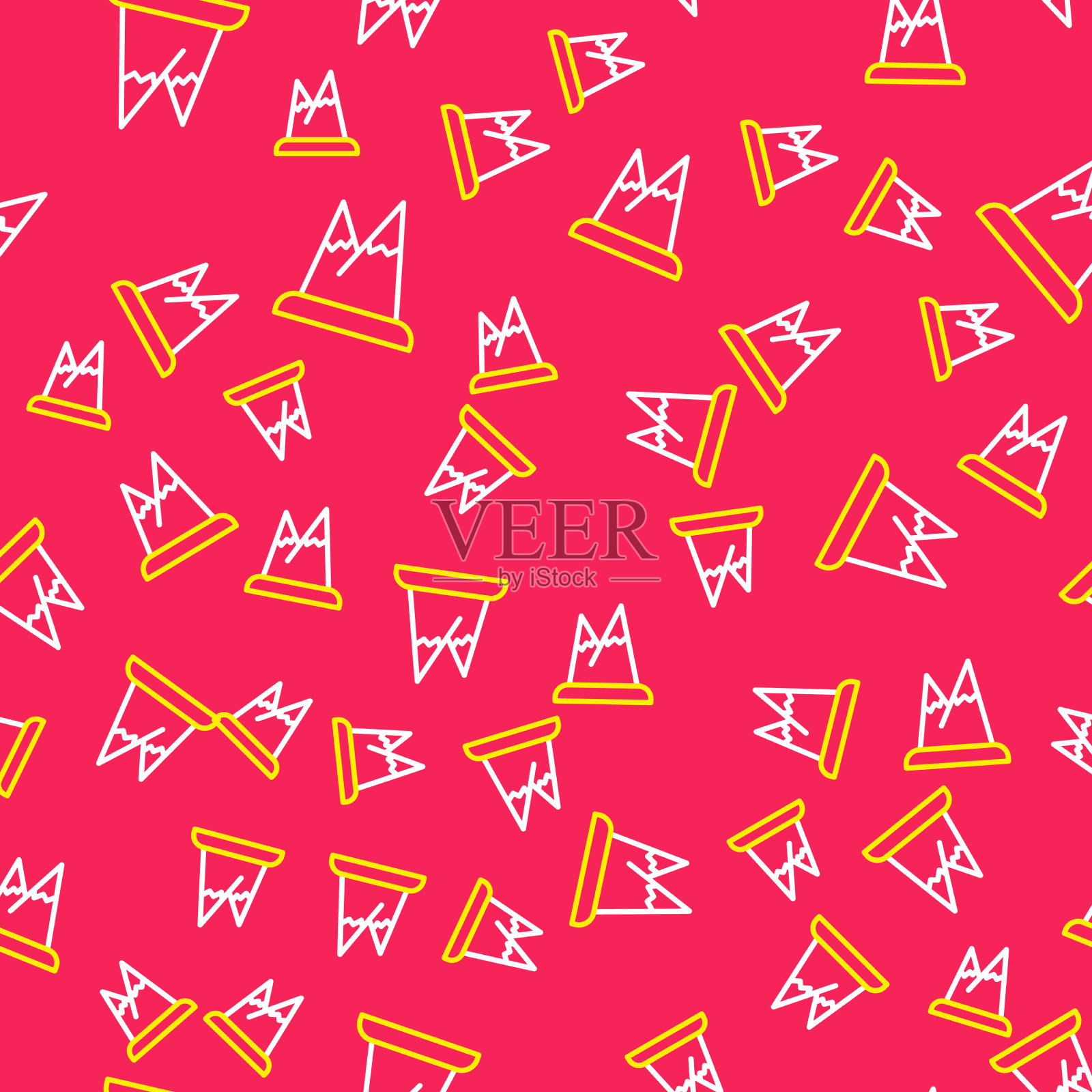 线山图标孤立无缝图案上插画图片素材