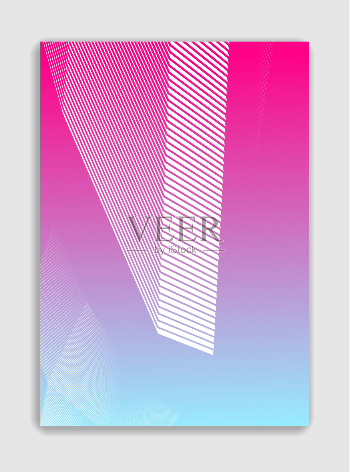 线性最小潮流小册子设计封面插画图片素材