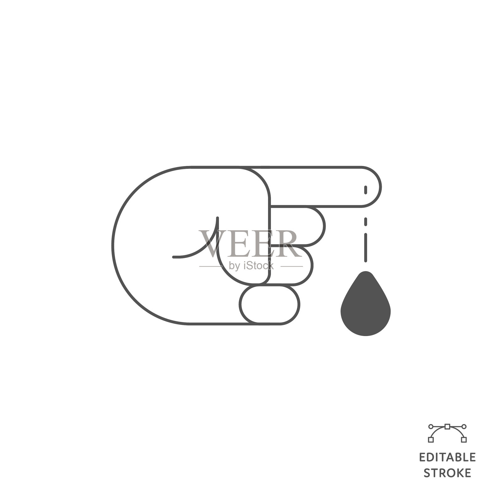 献血平线图标与可编辑的笔画。Icon适用于网页设计、移动应用、UI、UX和GUI设计。插画图片素材