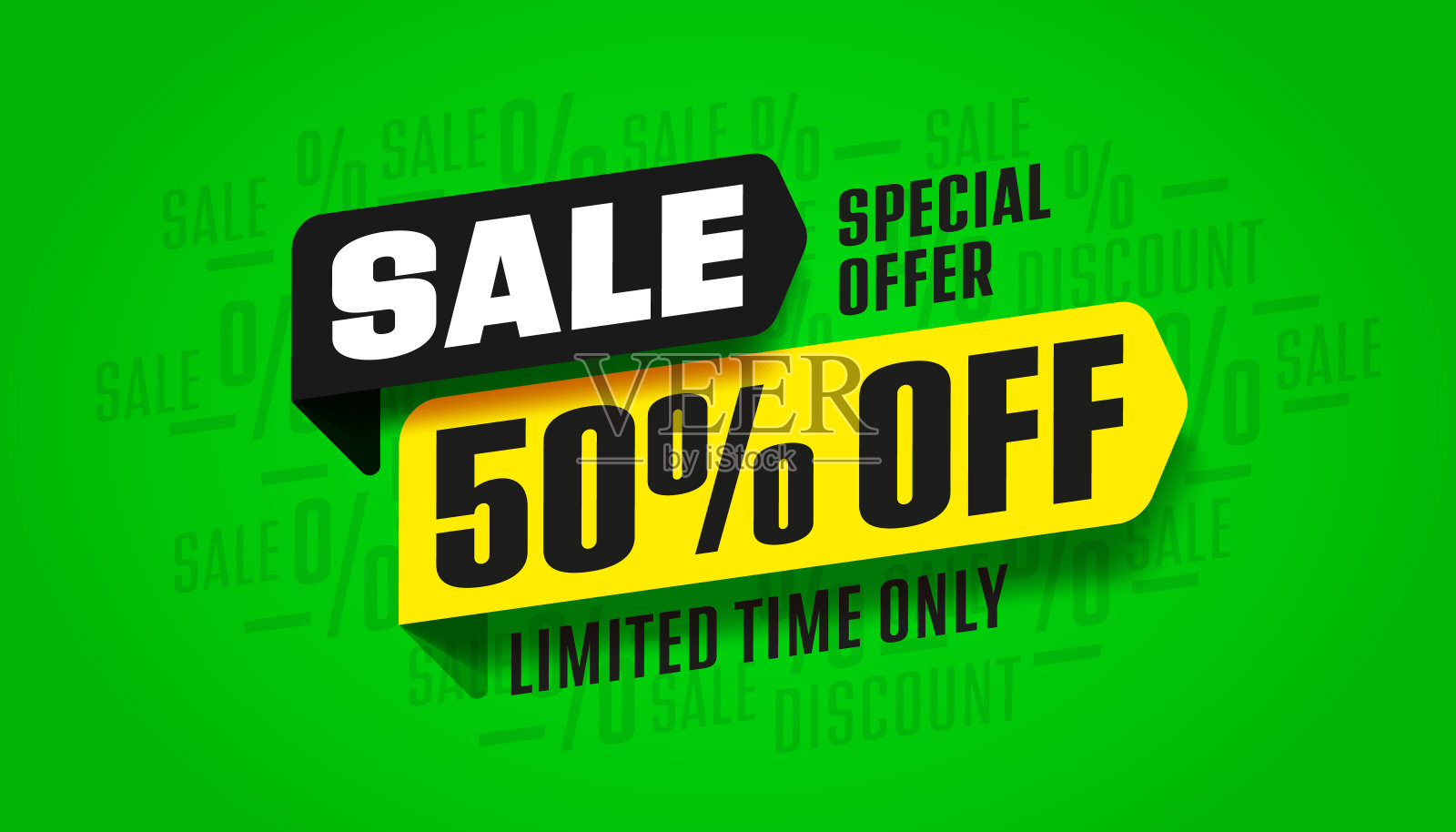 打五折的横幅插画图片素材