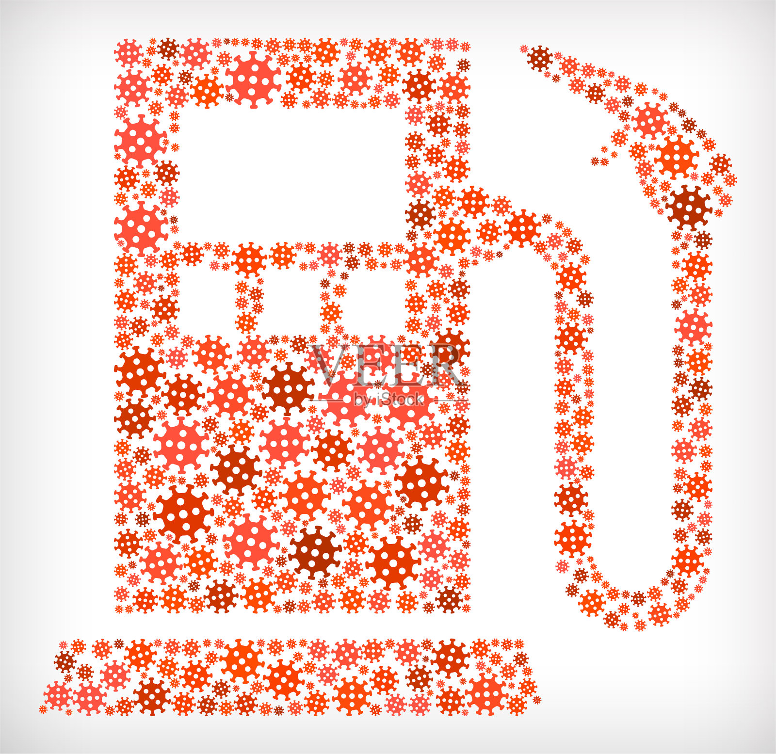 气泵流感冠状病毒图标模式插画图片素材