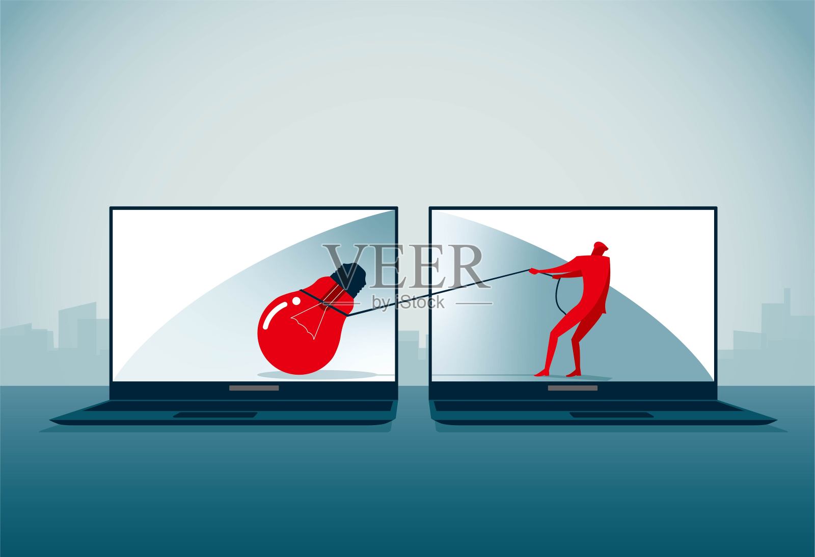 电脑黑客插画图片素材