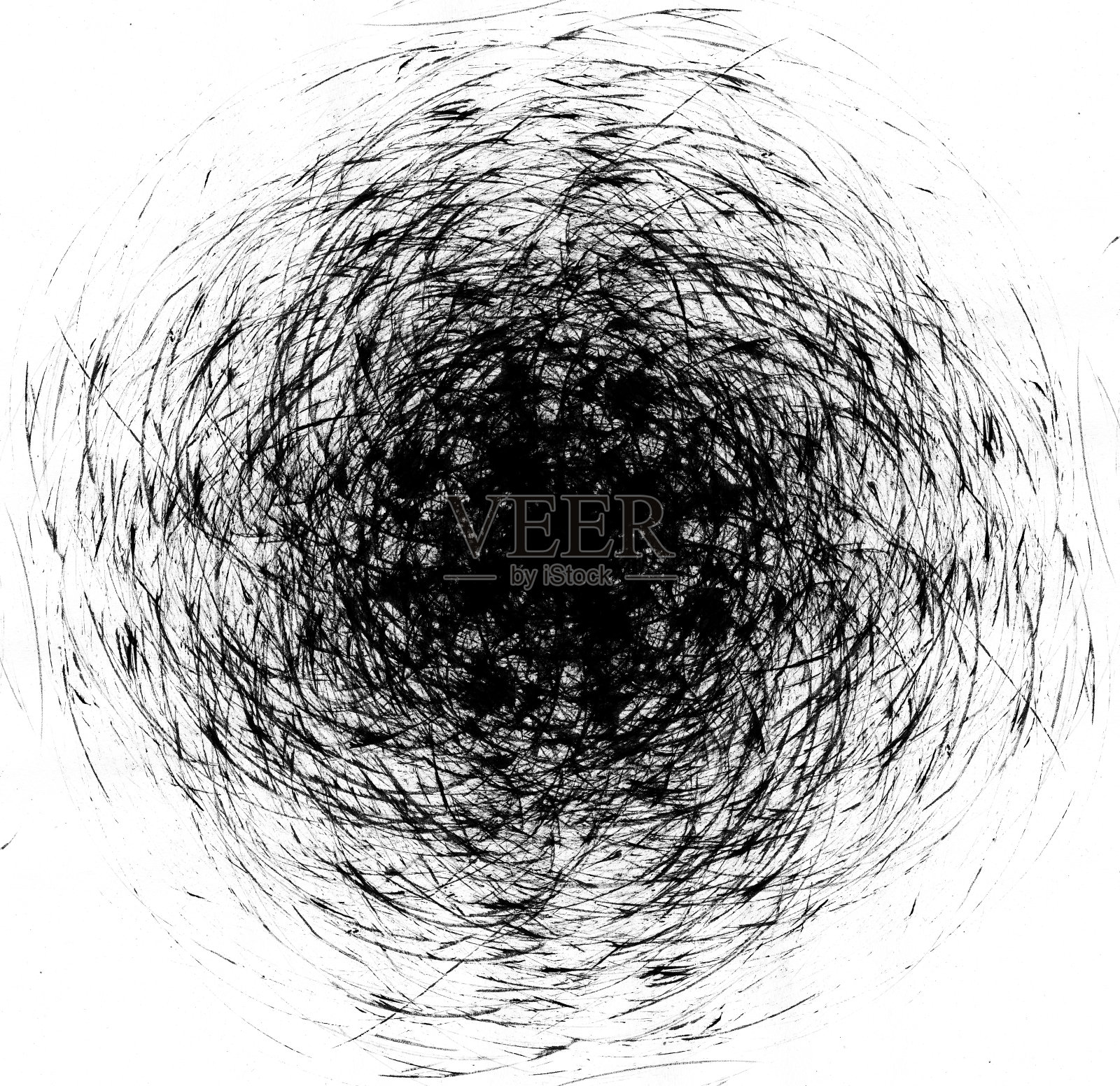 黑色污渍(图案)与丙烯酸油漆污渍和刷子的笔触用洗碗海绵。照片摄影图片