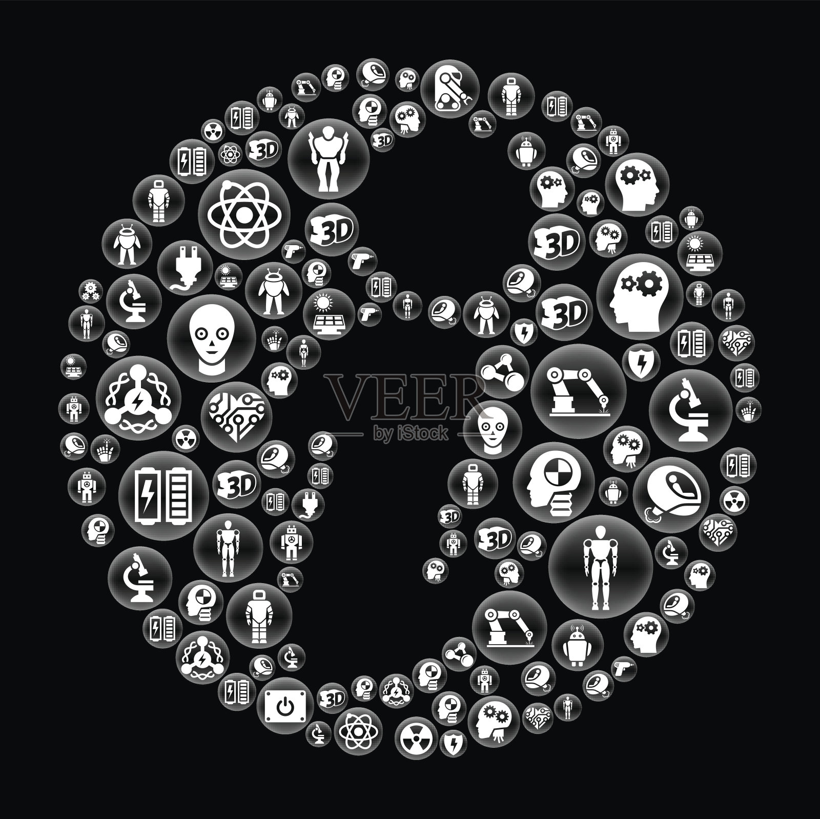 信息机器人和机器人黑色矢量按钮模式插画图片素材