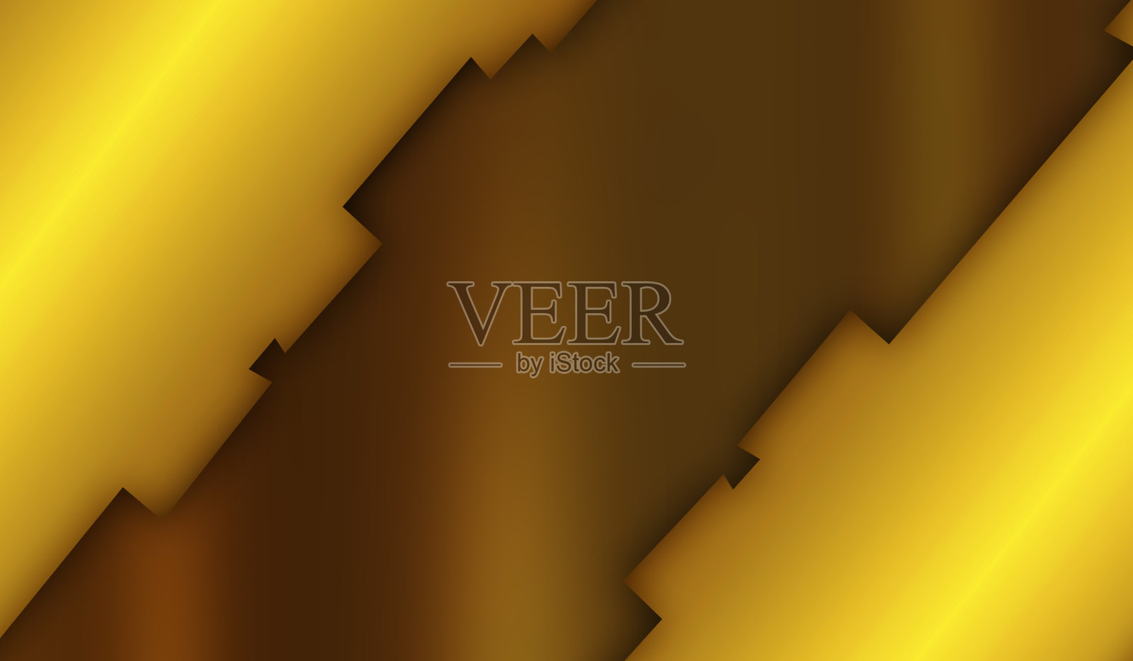 金铜结合抽象几何装饰背景。刷板与空间的文字，广告海报，介绍，小册子，横幅。插画图片素材