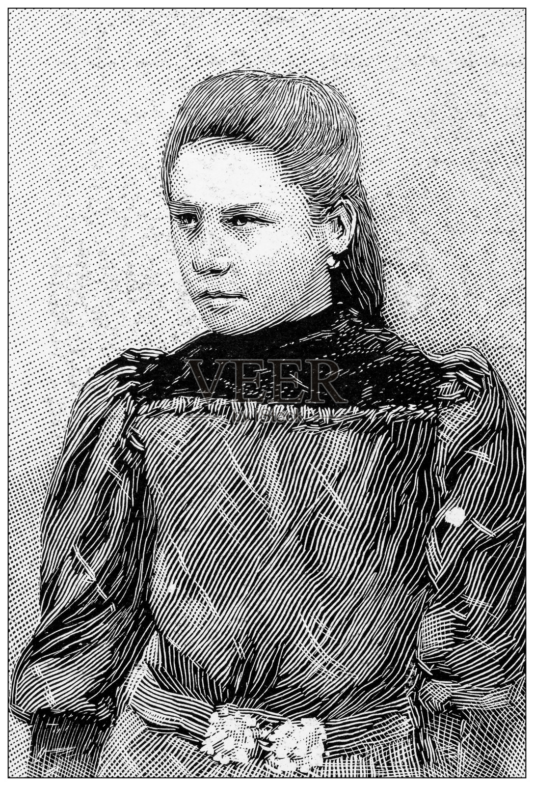 古董图像:巴扎尔德拉Charité火灾在巴黎，1897年的受害者:克里斯蒂安·梅尔哈克插画图片素材