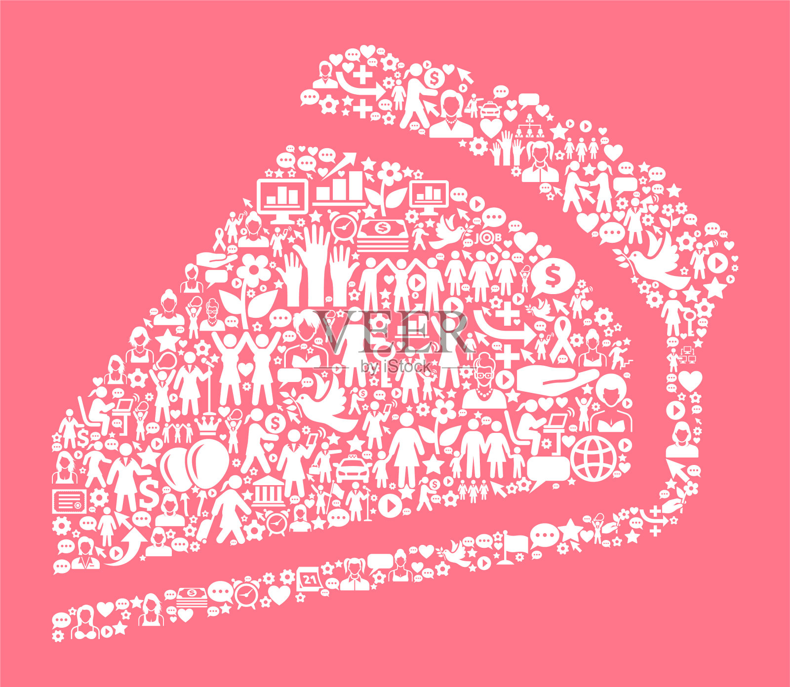 派妇女权利，
图标模式插画图片素材