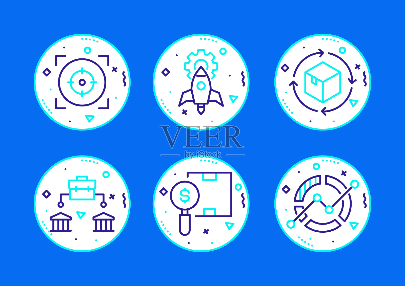 产品管理线图标，轮廓向量符号插图。插画图片素材