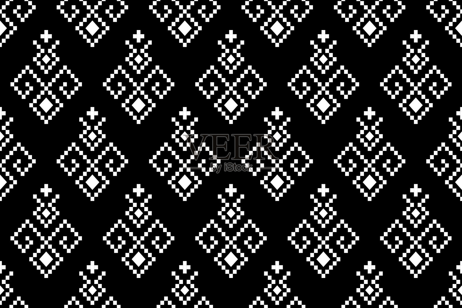 自然复古十字绣传统民族图案佩斯利花伊卡特背景抽象插画图片素材