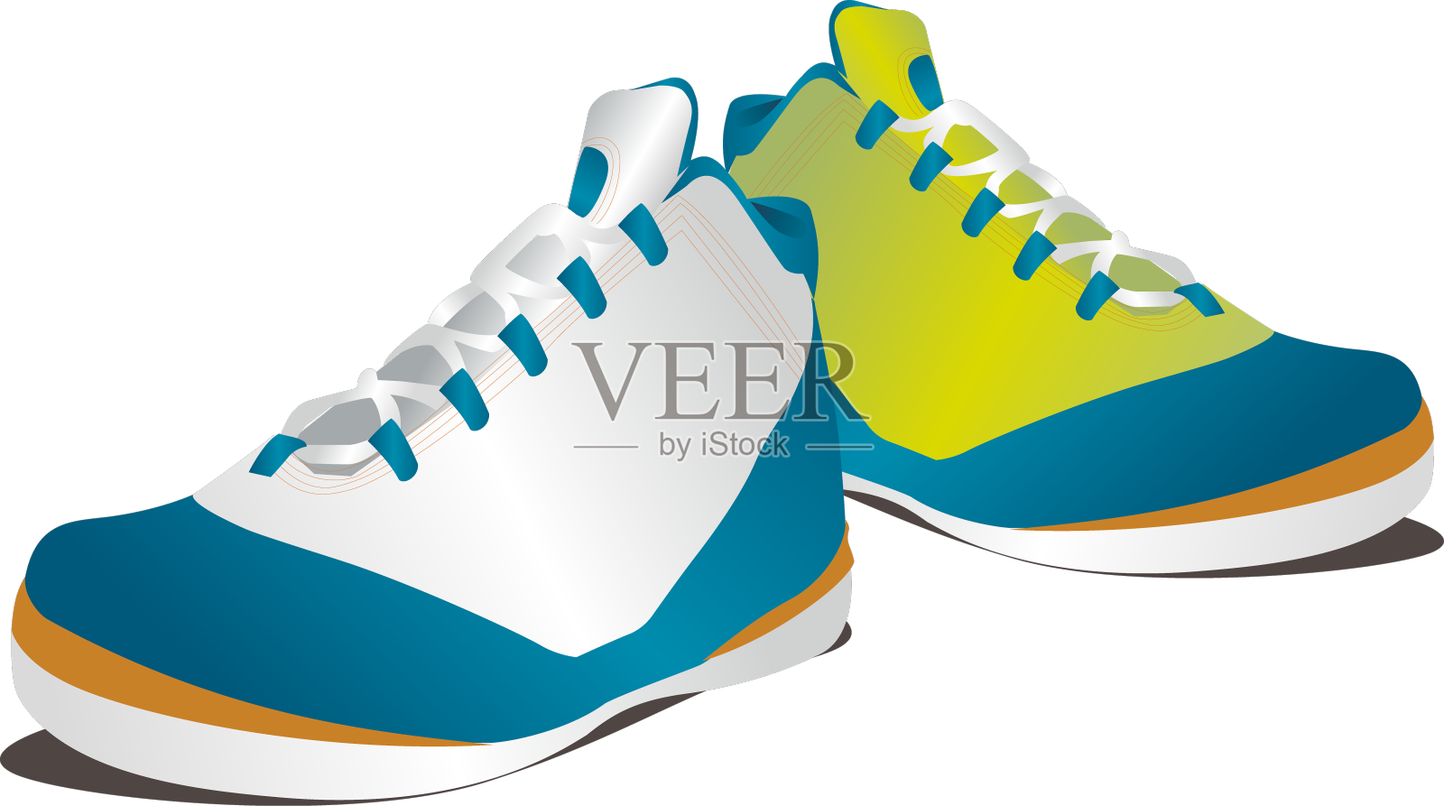 衣服亮色运动鞋设计元素图片