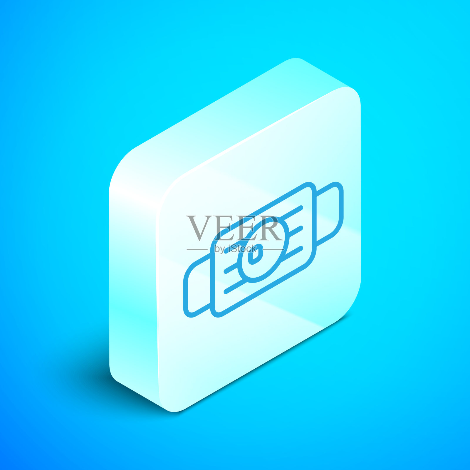 等距线医用防护口罩图标插画图片素材