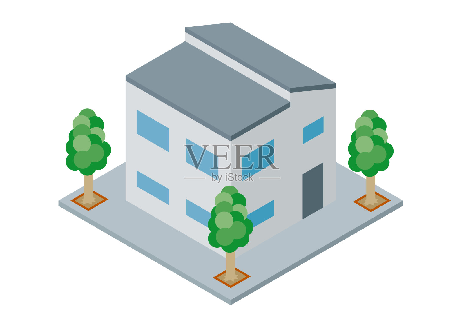 从上面看房子的插图插画图片素材