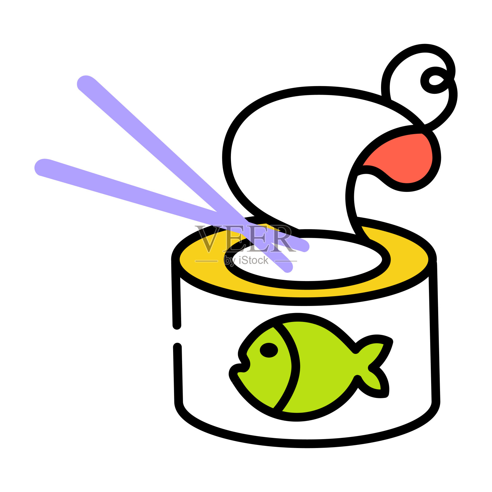 鱼的食物插画图片素材