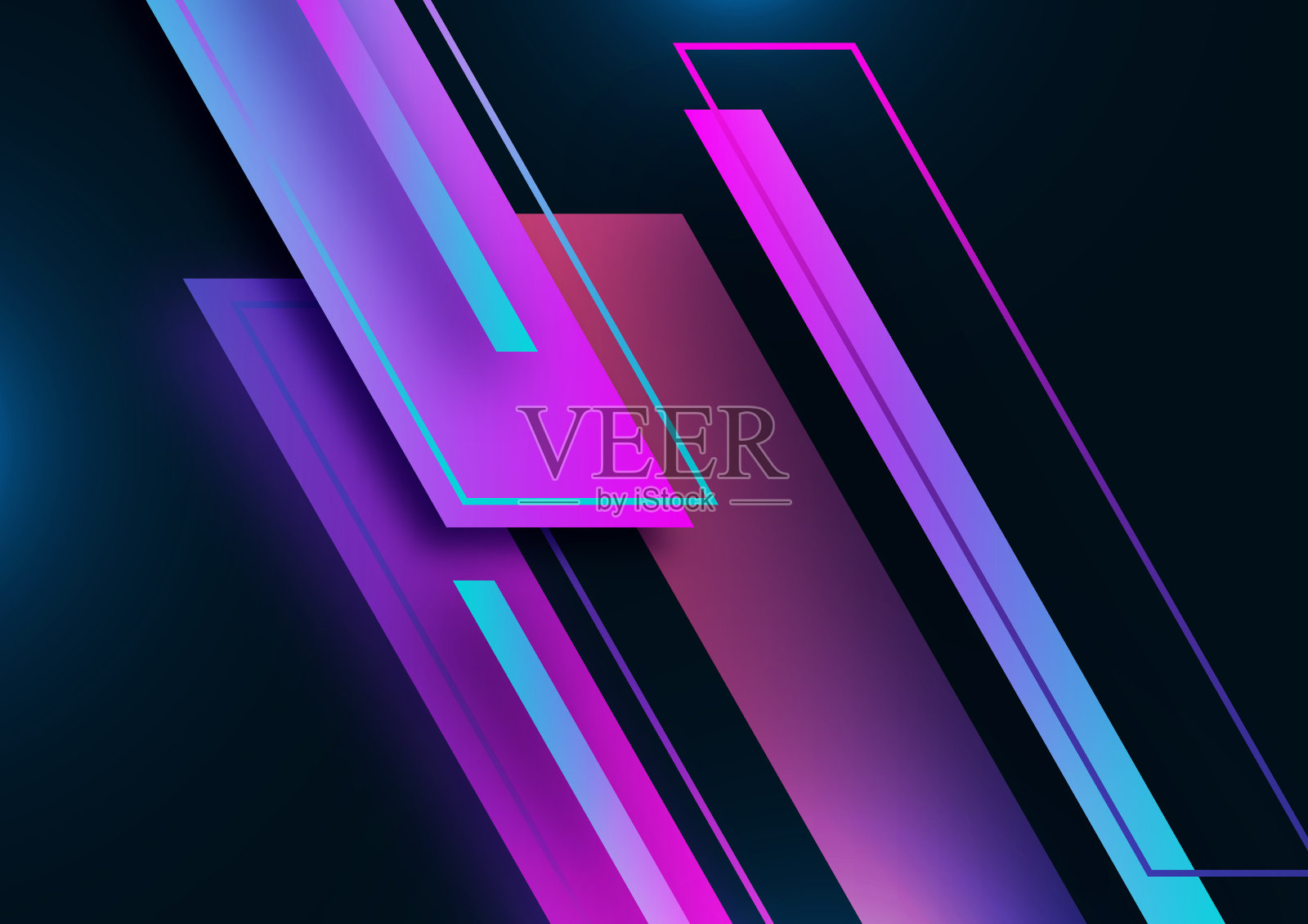 现代抽象几何背景。彩色倾斜的矩形。放文字的地方。公司设计。向量插画图片素材