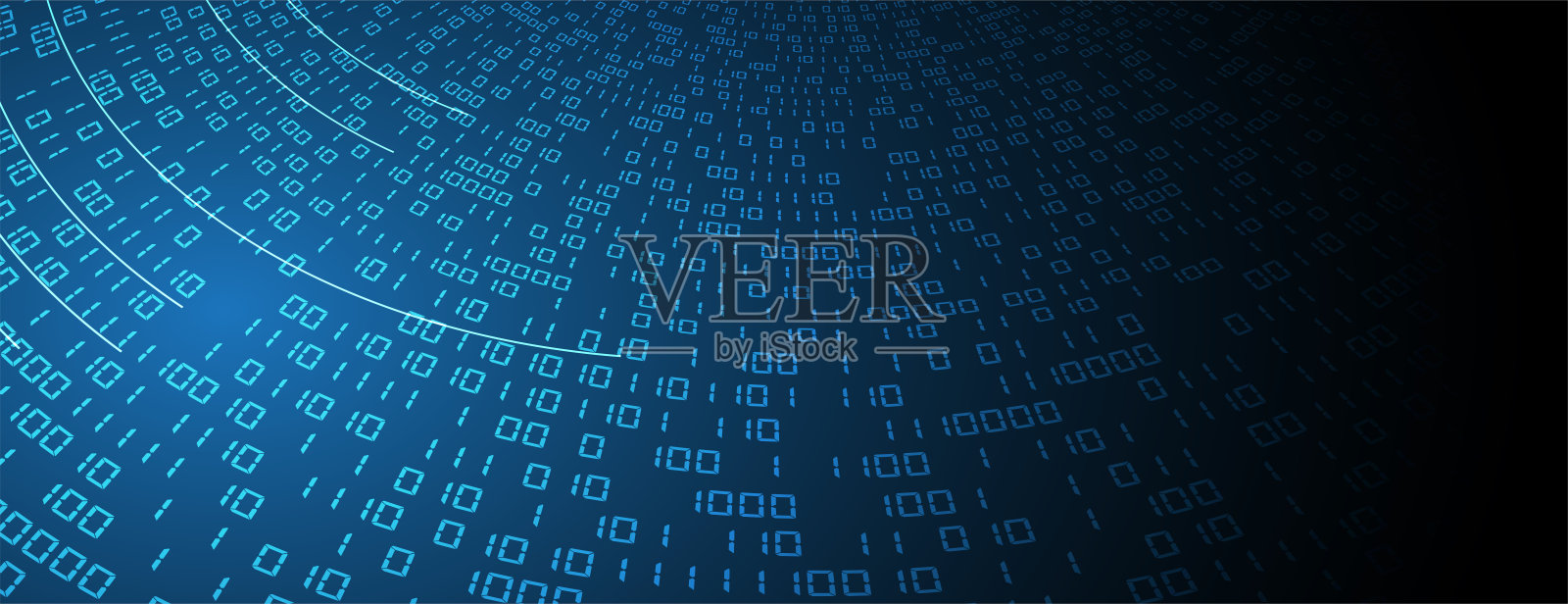 技术抽象的未来主义背景的互联网业务。大数据概念。插画图片素材