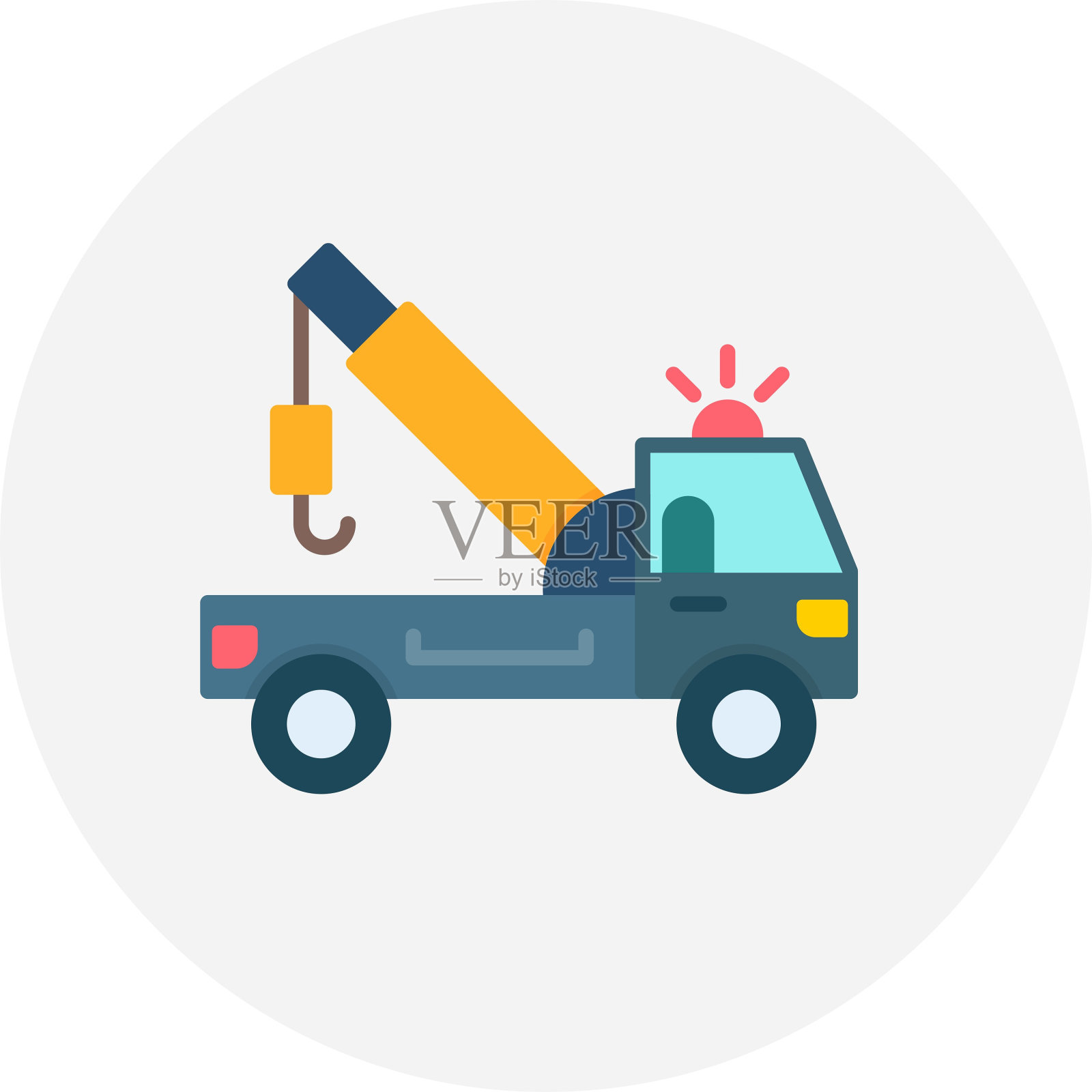 拖车图标插画图片素材