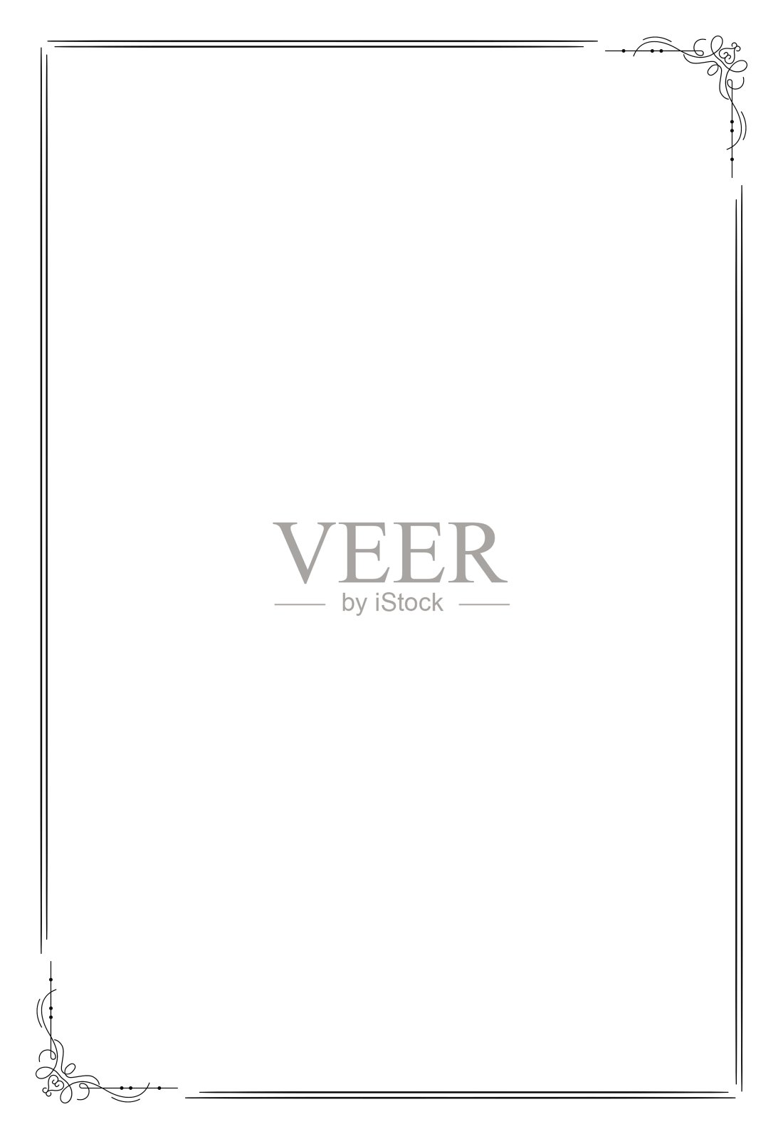 装饰矩形框架。矩形框架矢量插图。适用于婚礼请帖、审美装饰、社交媒体贴、横幅、促销、广告等。插画图片素材