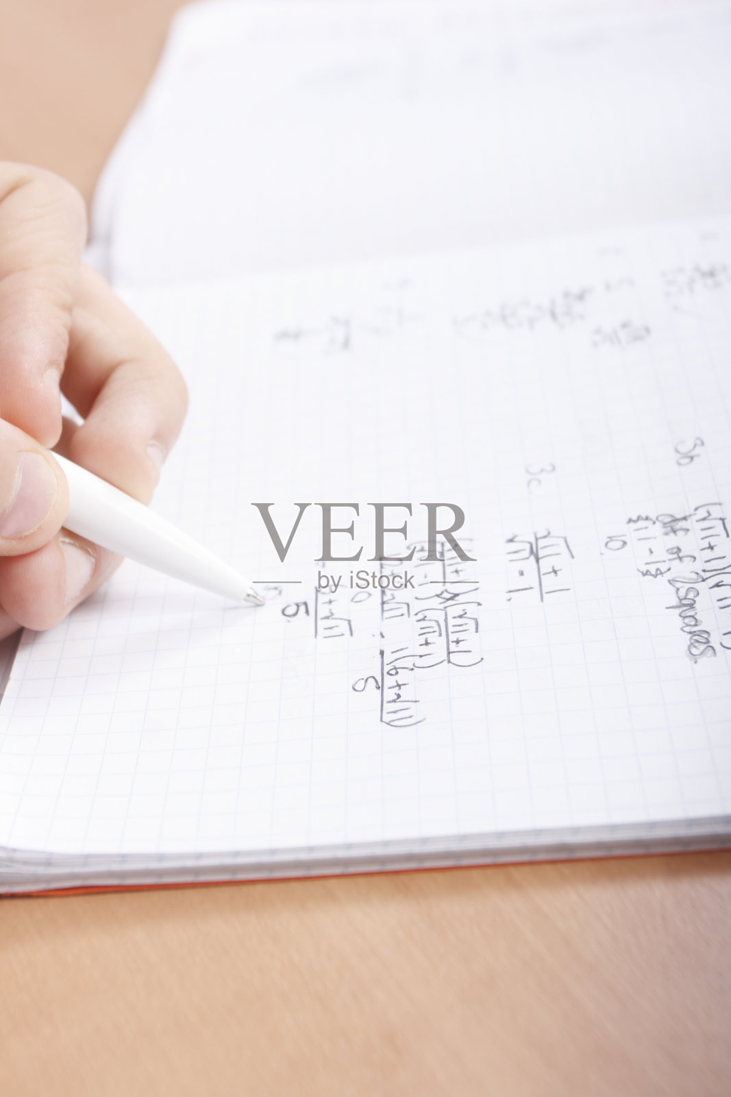 数学作业照片摄影图片