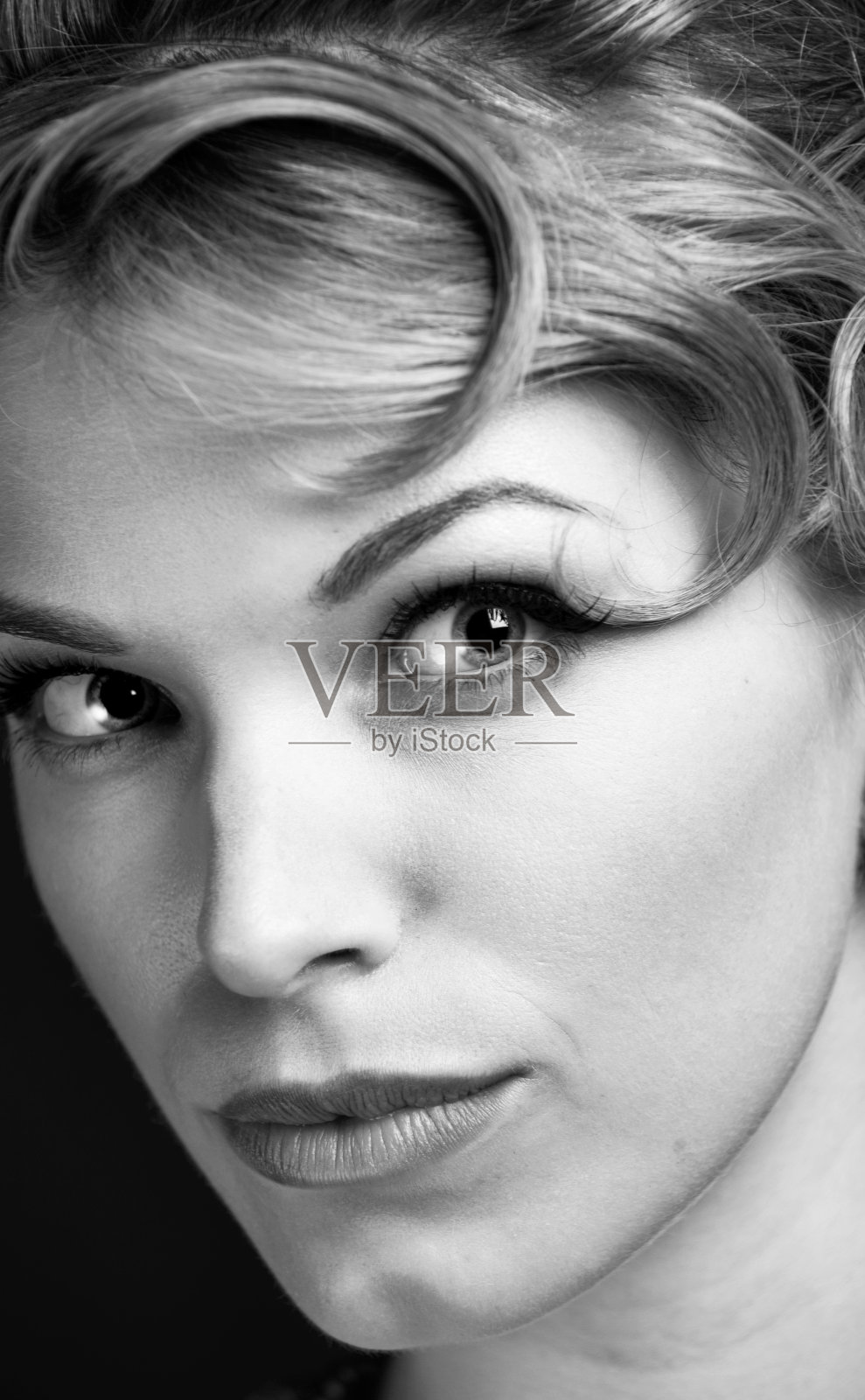 经典女性肖像& W照片摄影图片