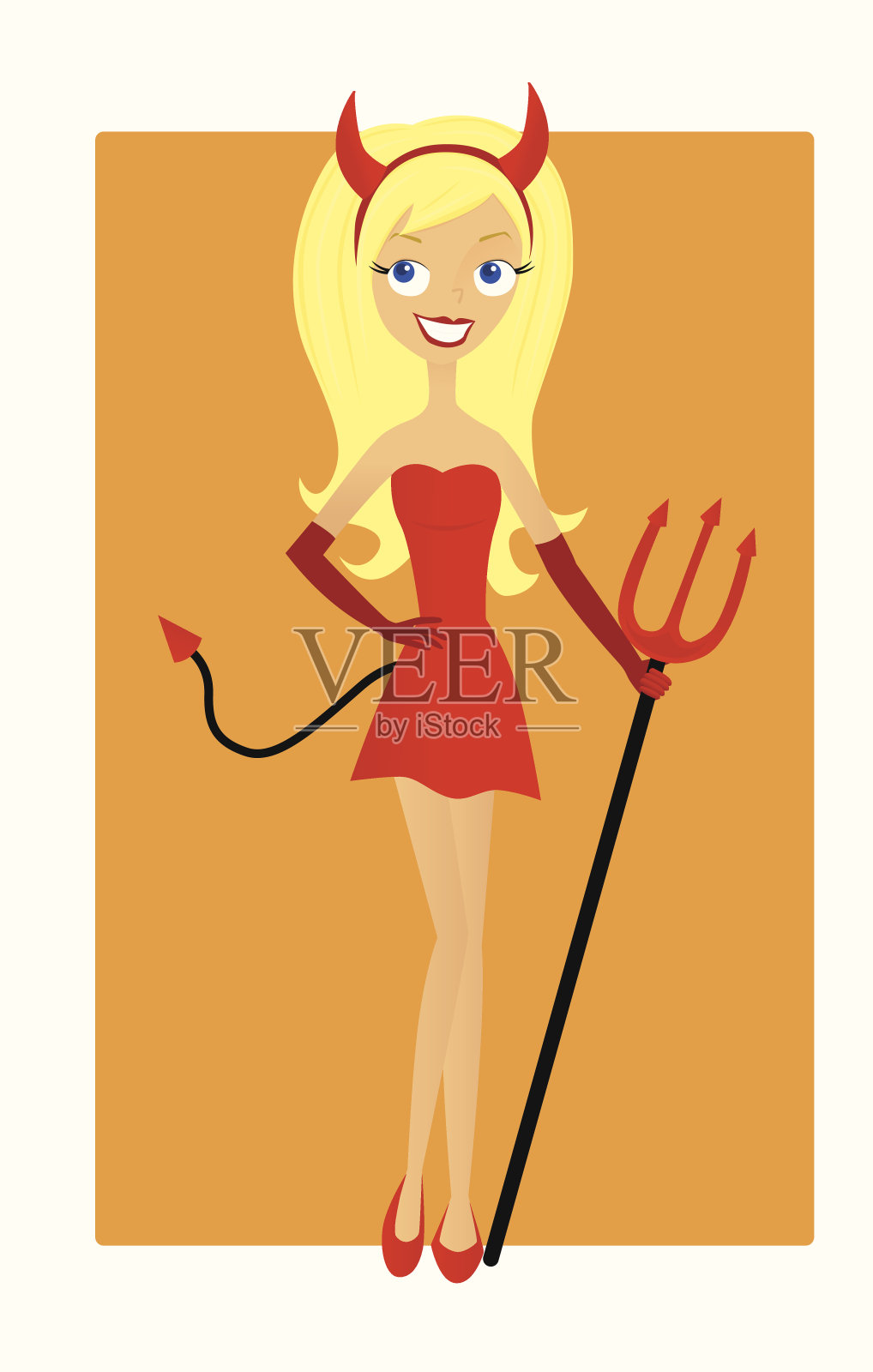 漂亮的魔鬼插画图片素材