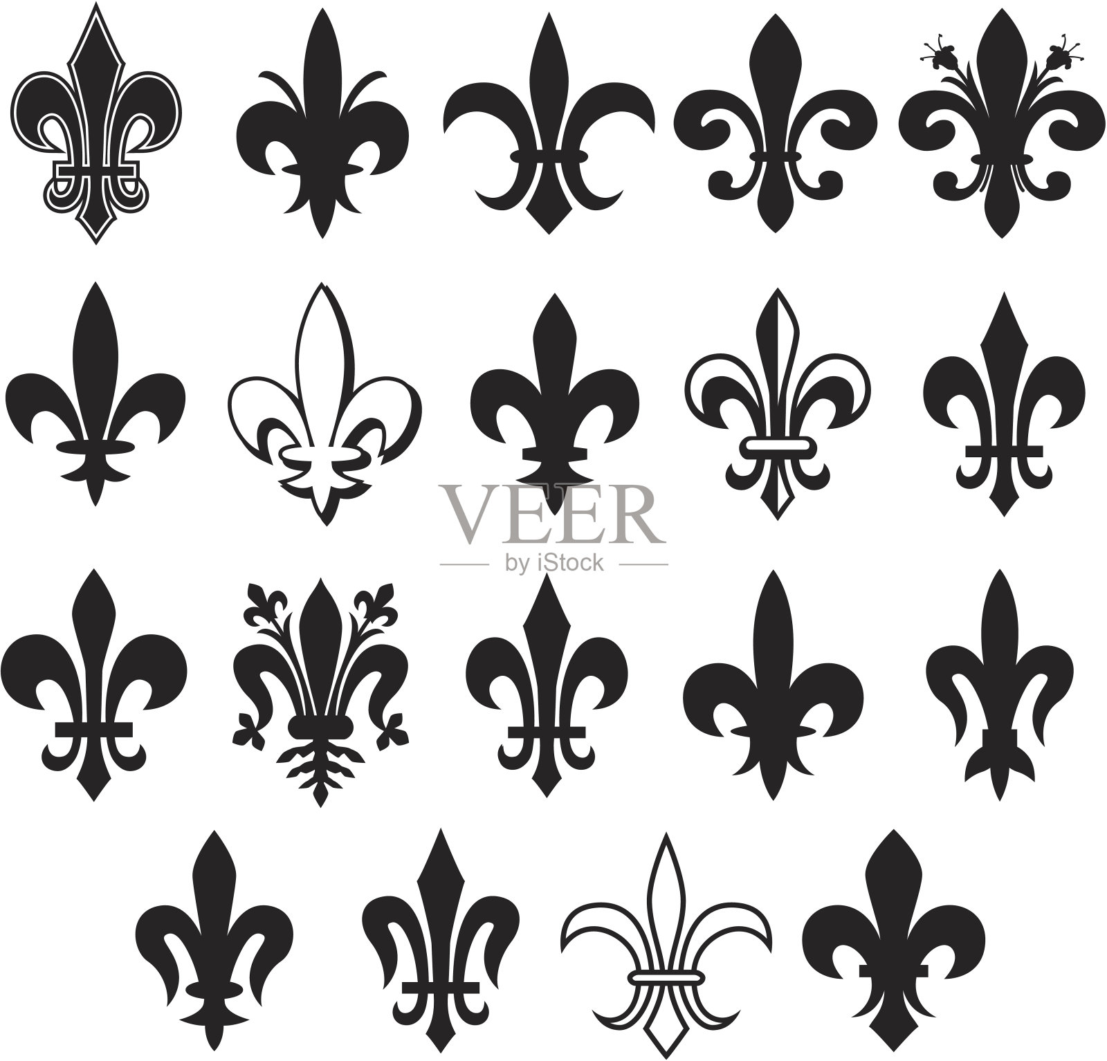 剑百合插画图片素材