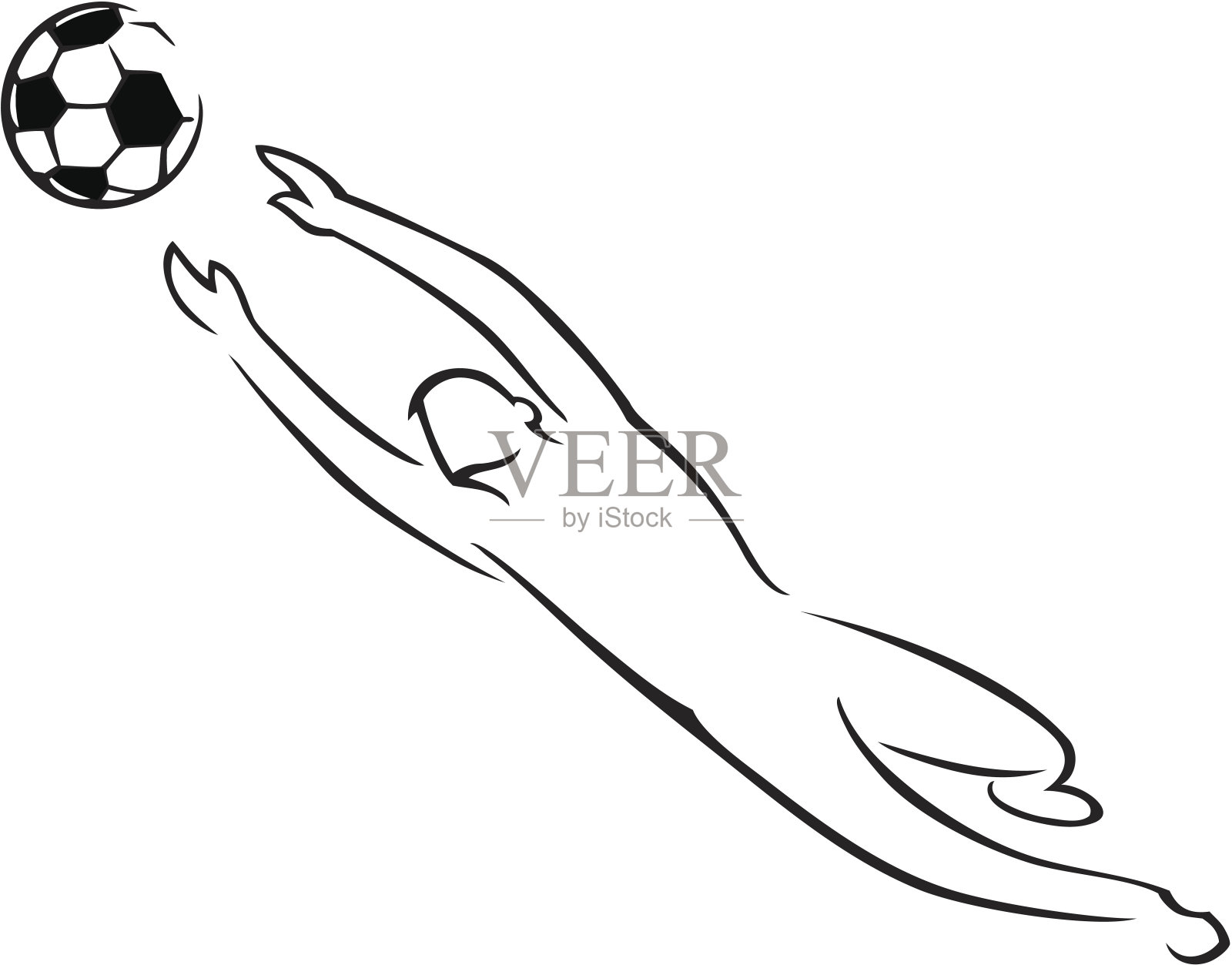 足球守门员插画图片素材