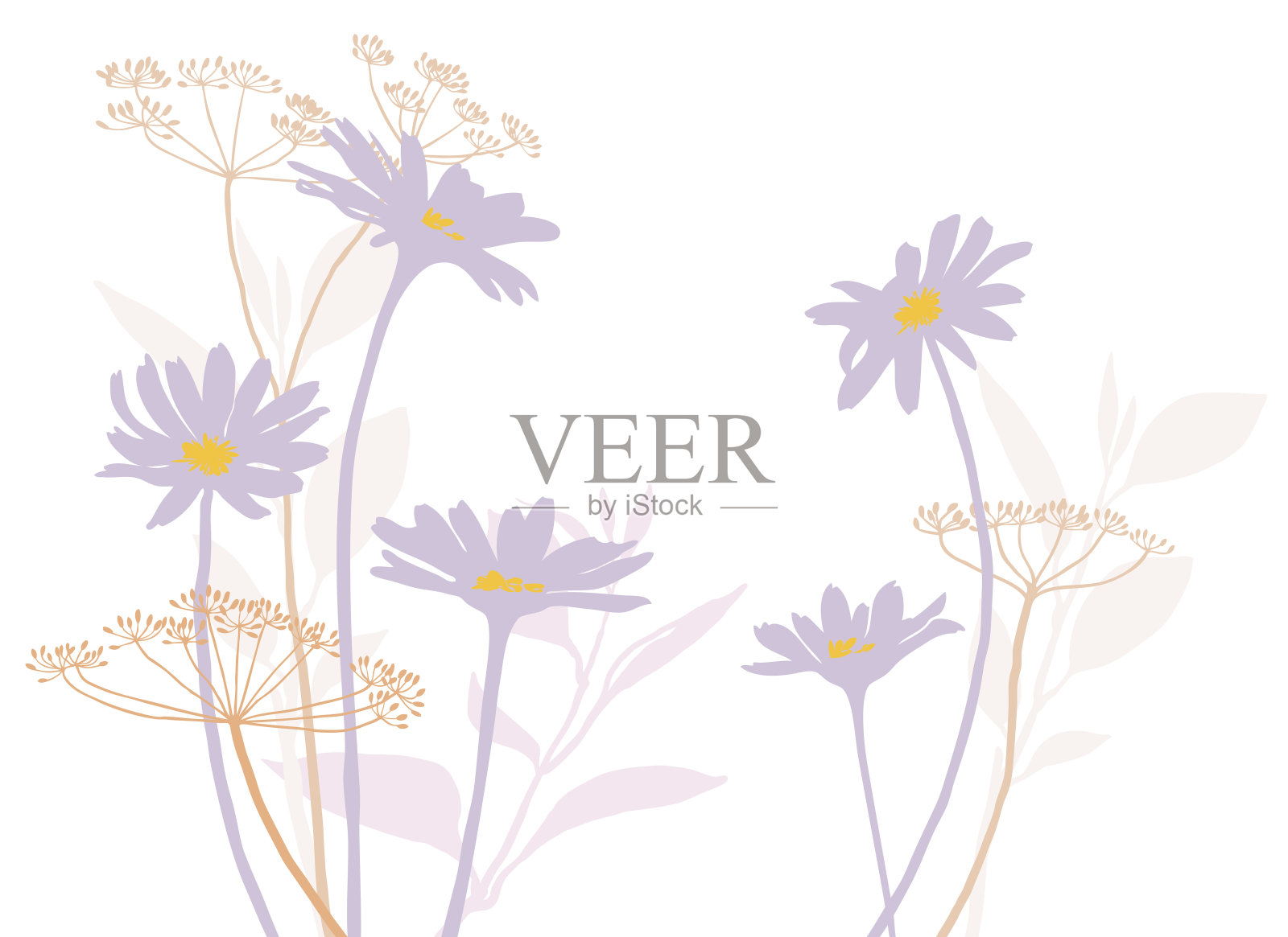 场的花插画图片素材