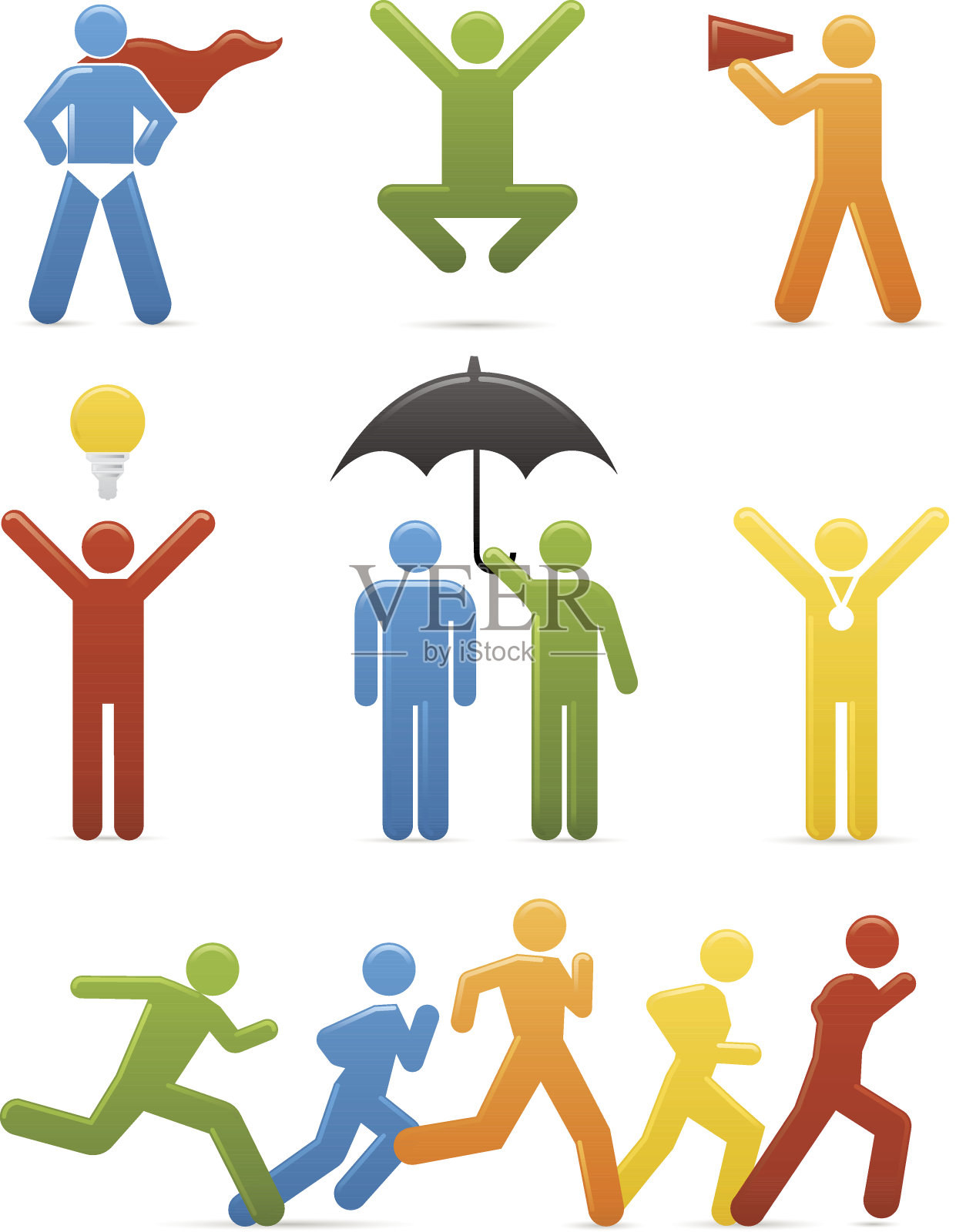 通用男性信息符号插画图片素材