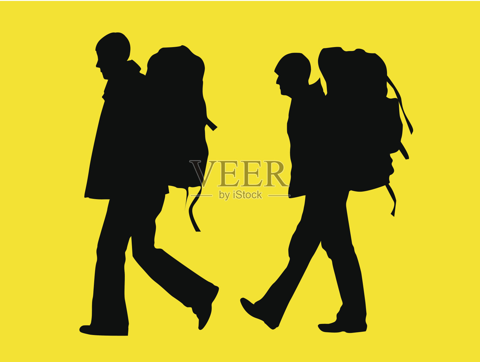 背包客(向量)插画图片素材