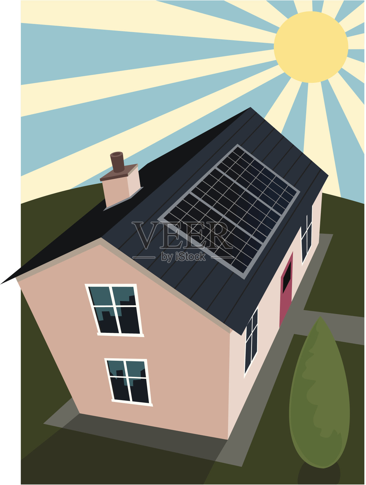 太阳能电池插画图片素材