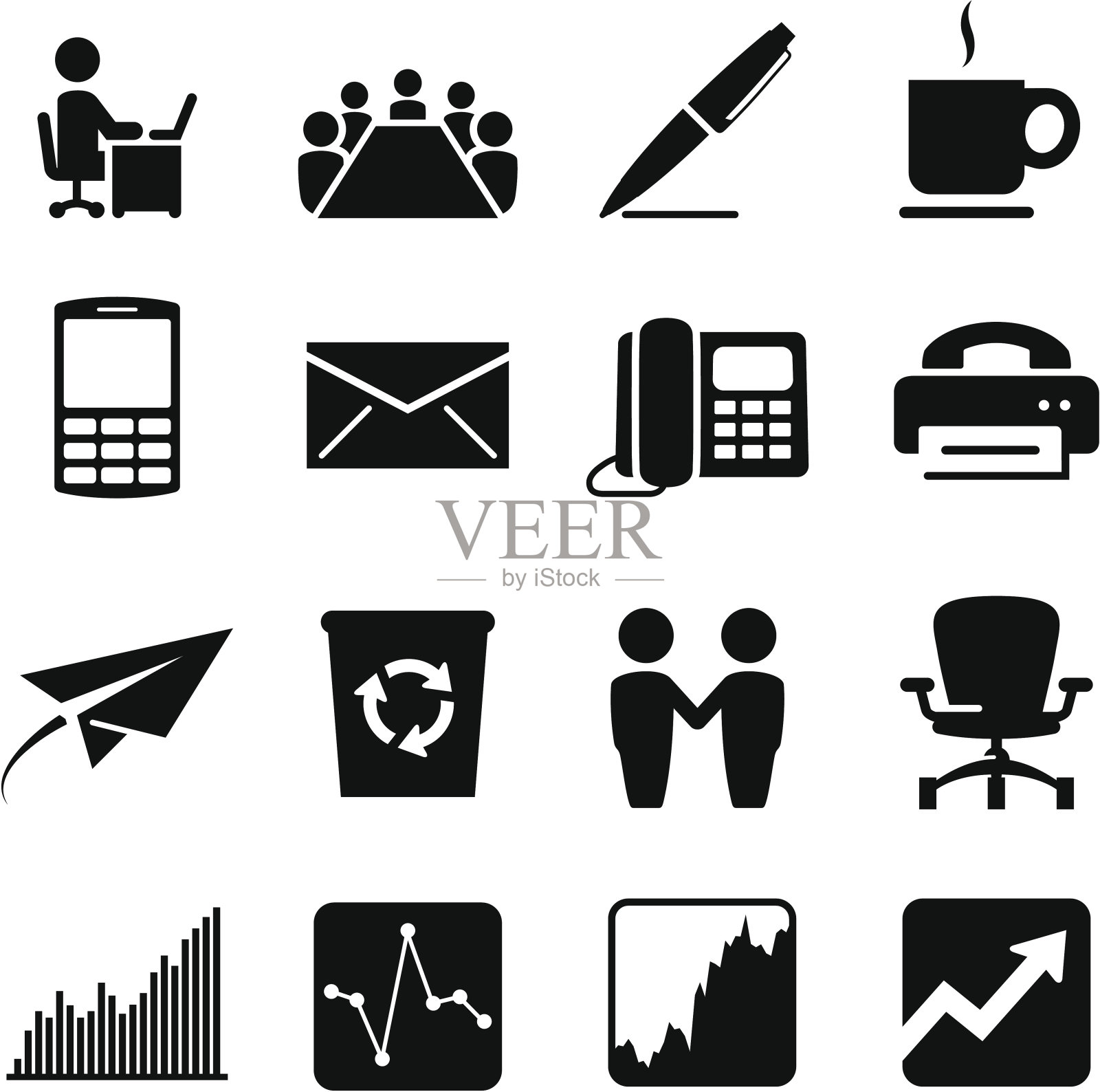 企业图标-黑色系列图标素材