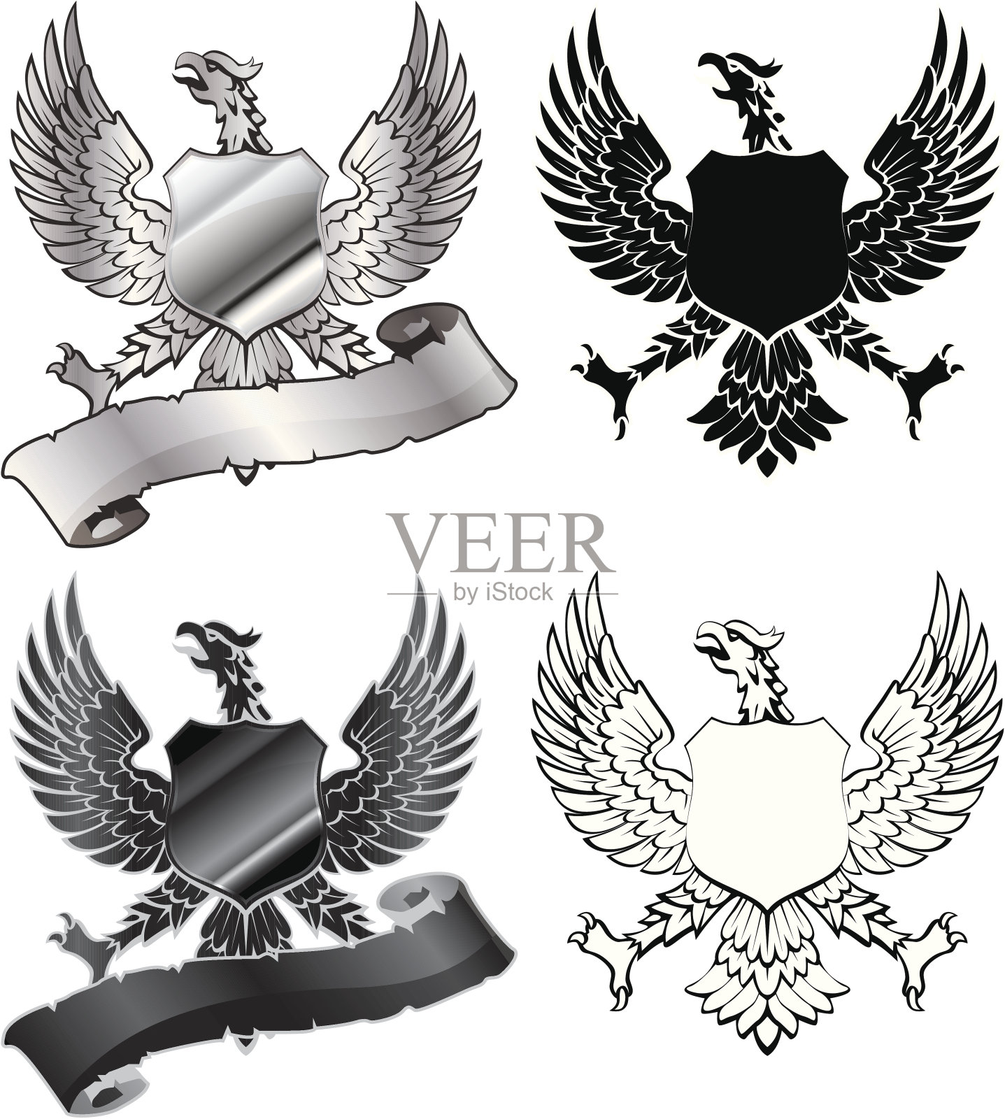 鹰徽插画图片素材