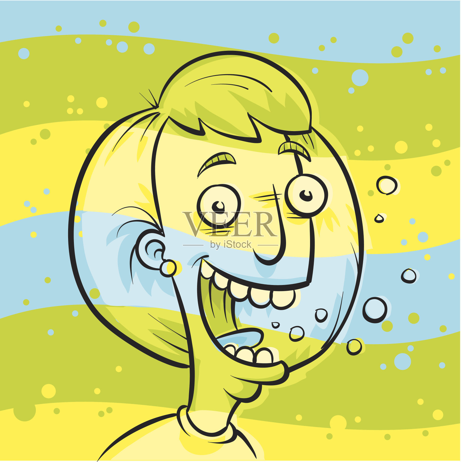 快乐的波浪插画图片素材