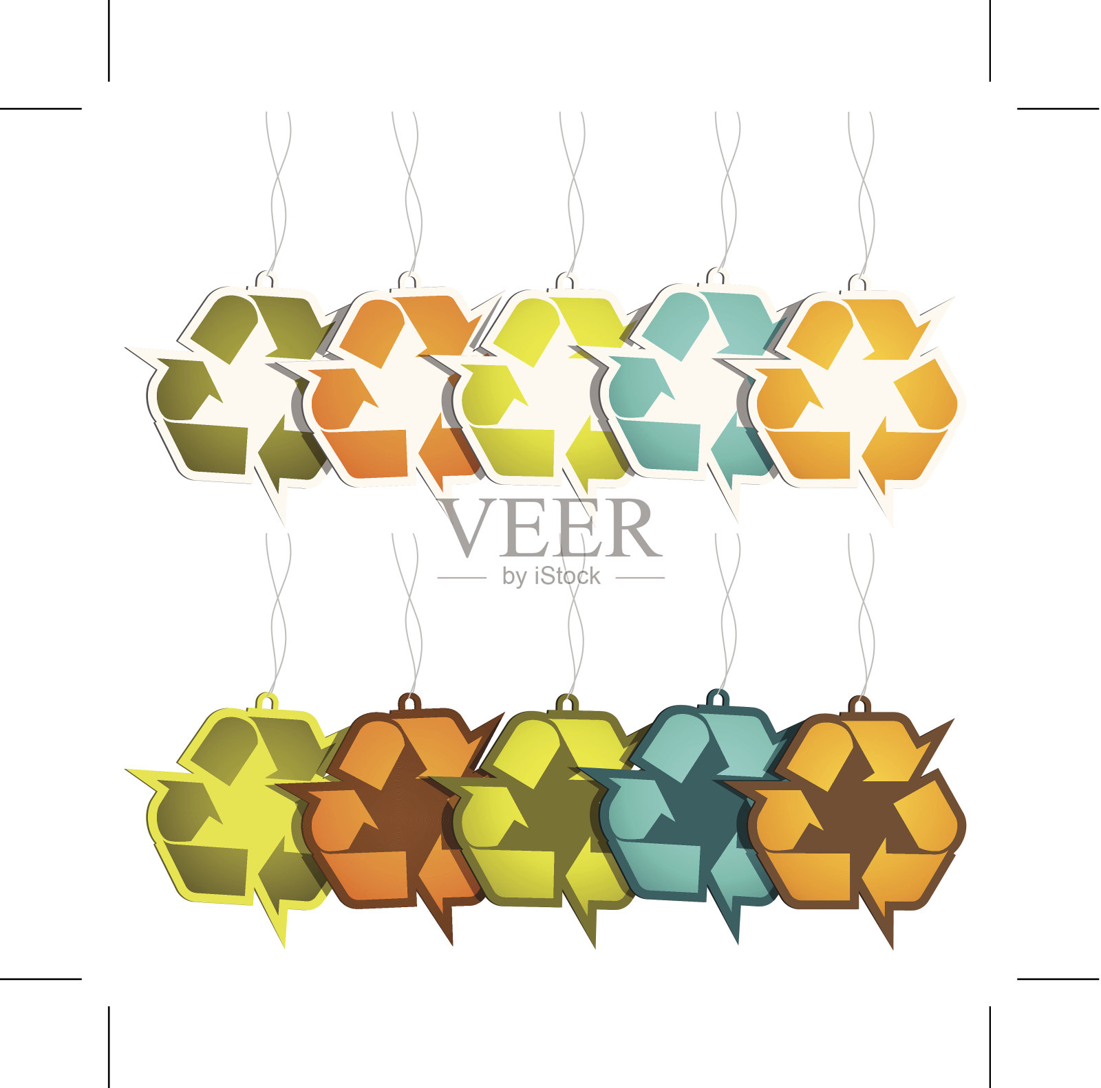 回收标签插画图片素材