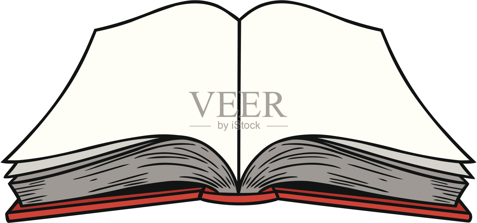 打开书插画图片素材